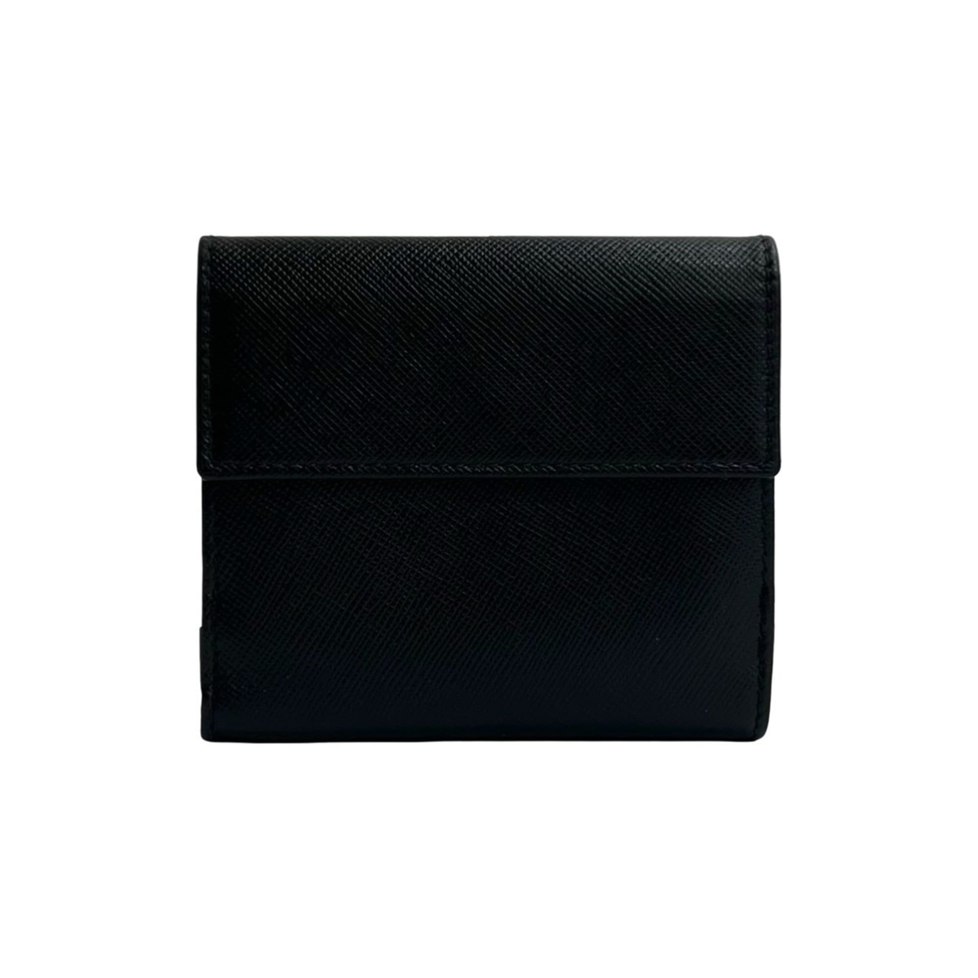 Prada Black Leather Wallet (Tri-Fold) (Pre-Owned)