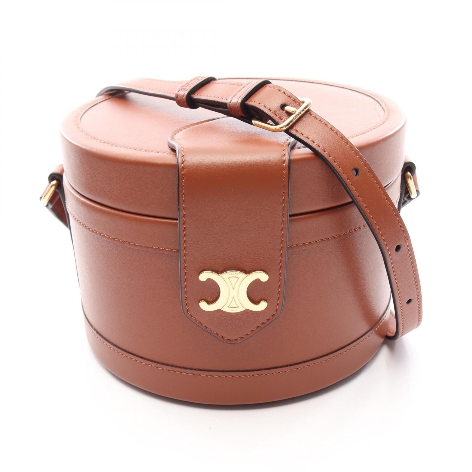 Celine Brown Leather Handbag Shoulder Bag (Pre-Owned)