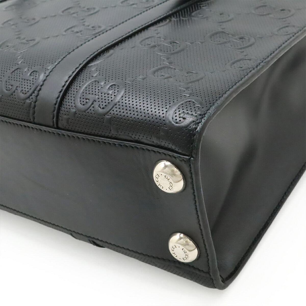 Gucci Black Leather Tote Bag (Pre-Owned)