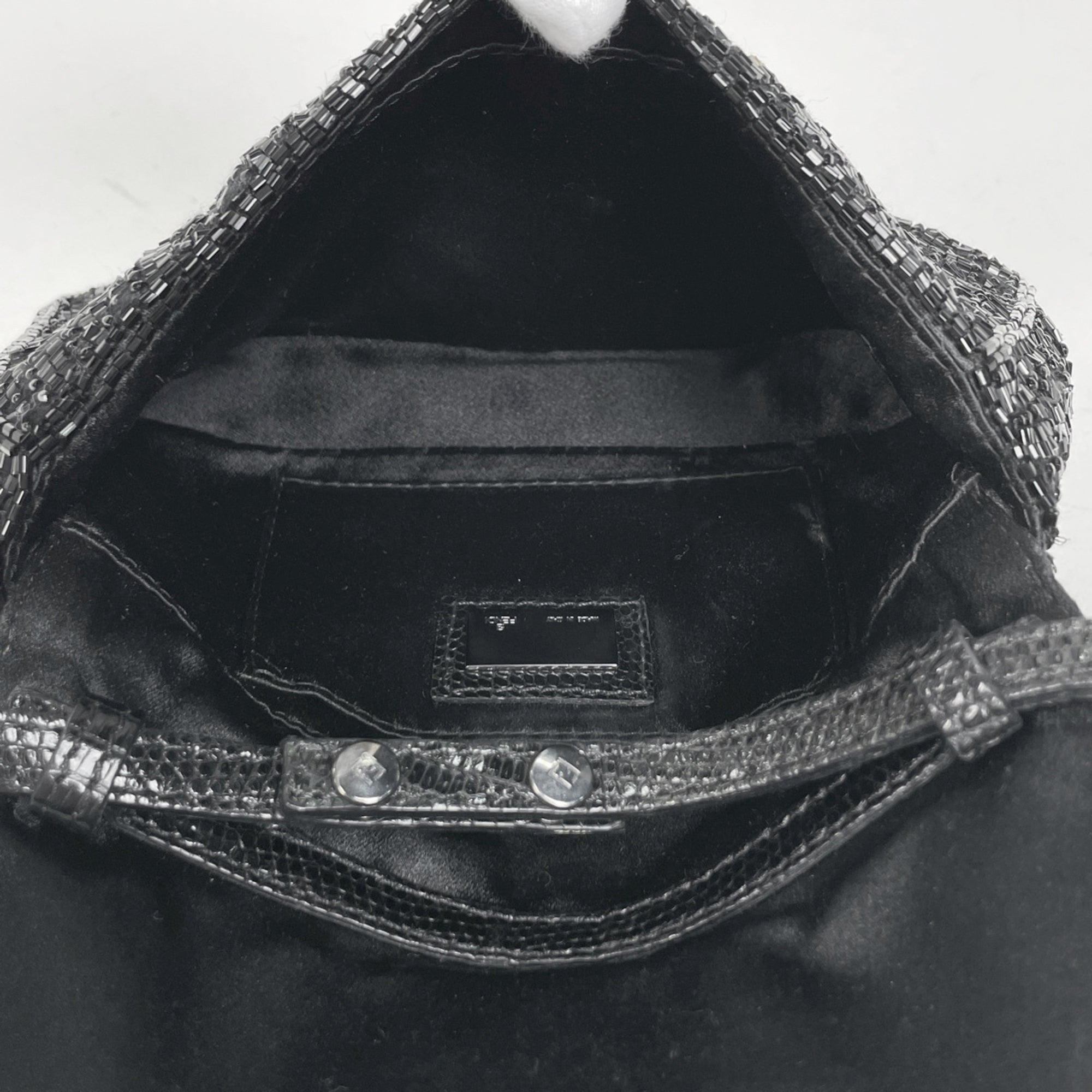 Fendi Black Beads Handbag Shoulder Bag (Pre-Owned)