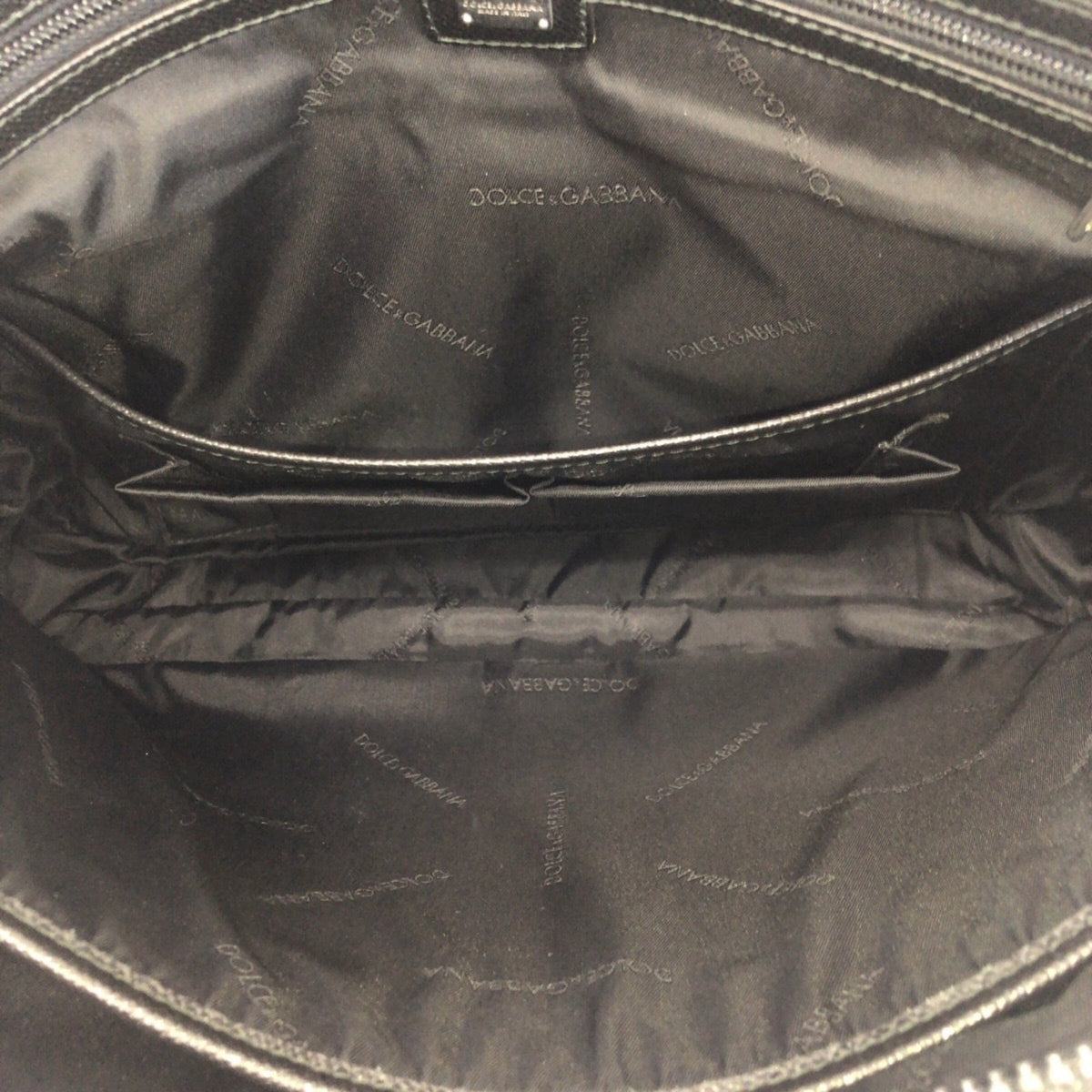 Dolce & Gabbana Black Nylon Leather Briefcase Shoulder Bag (Pre-Owned)
