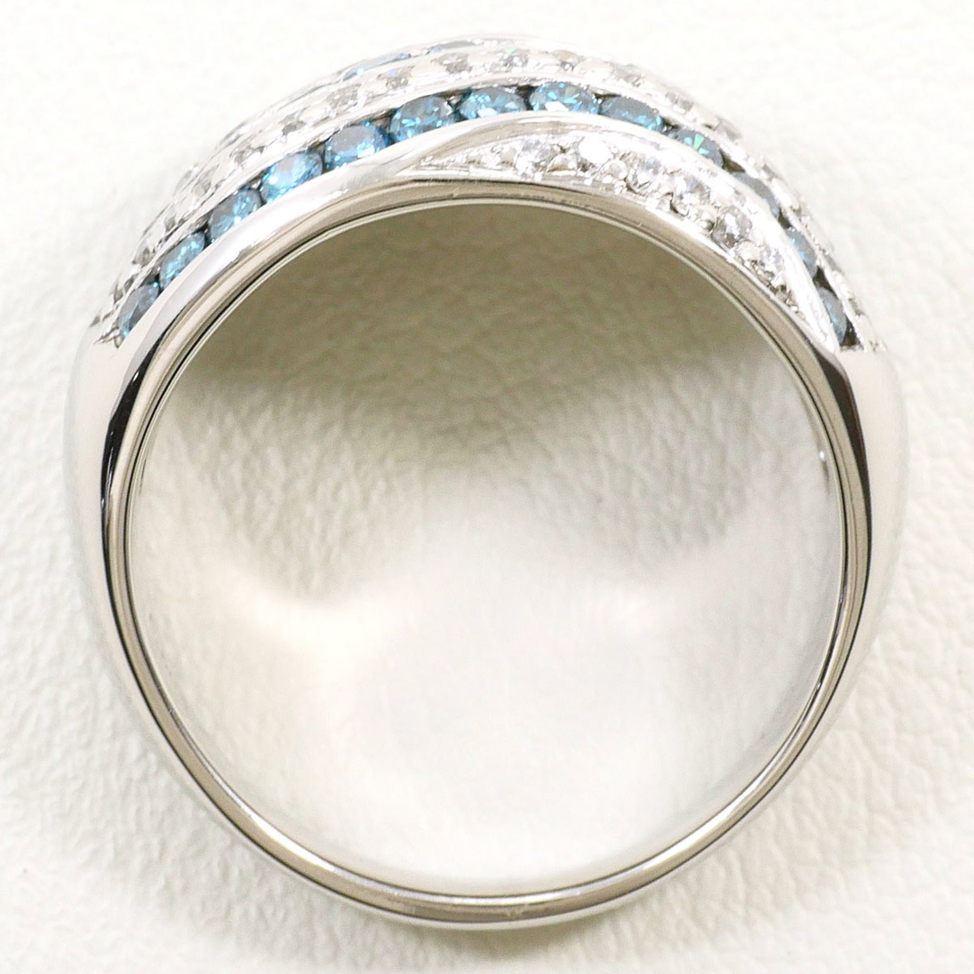 Unbranded Blue Platinum Platinum 900 Band Ring (Pre-Owned)
