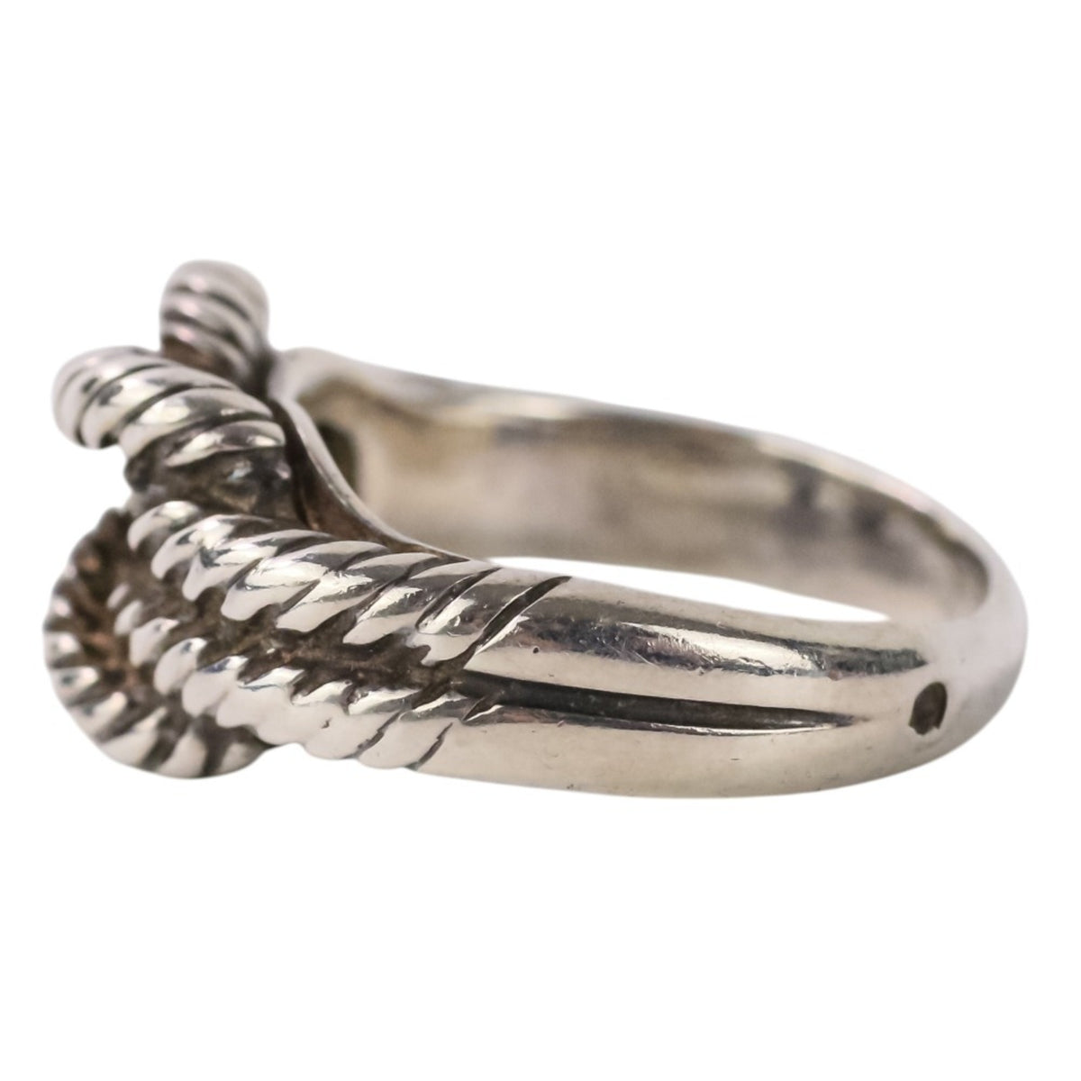 Hermes Silver Silver 925 Band Ring (Pre-Owned)