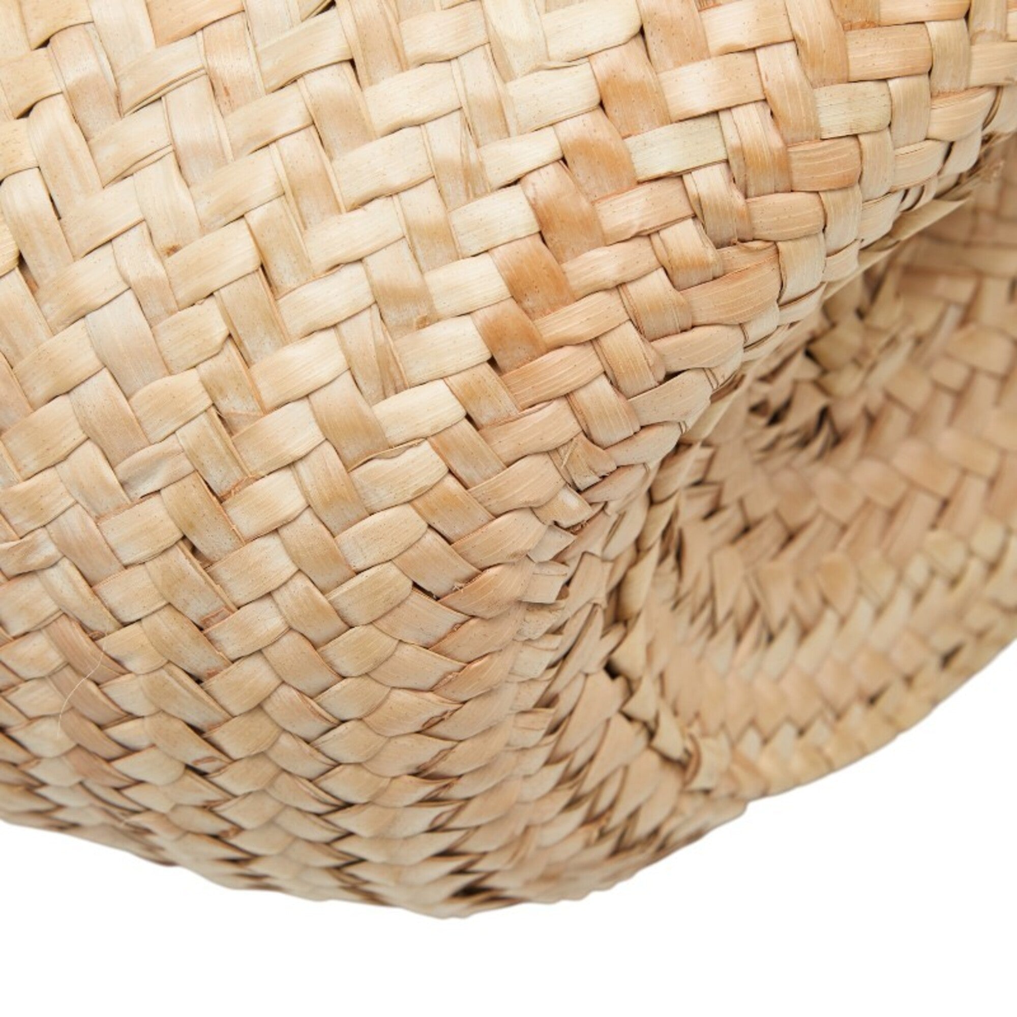 Loewe Beige Brown Raffia Leather Basket Shoulder Bag Tote Bag (Pre-Owned)