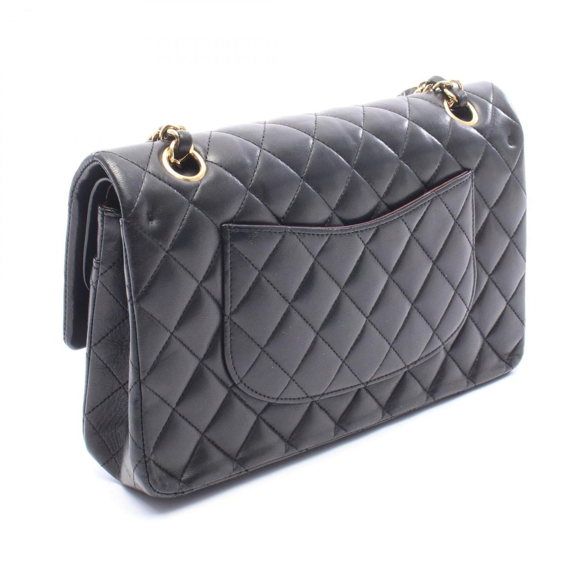Chanel Black Leather Handbag Shoulder Bag (Pre-Owned)