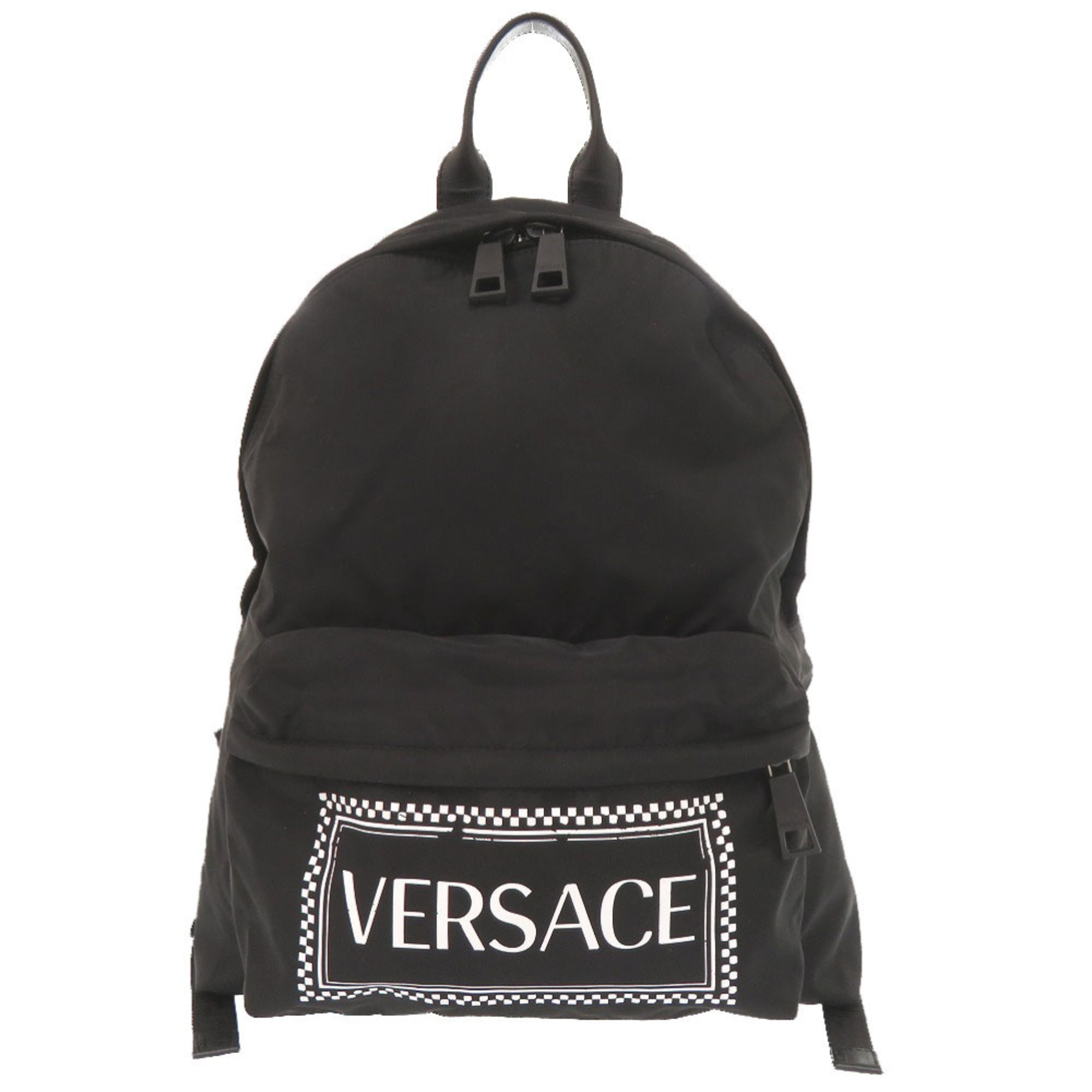 Versace Black Nylon Backpack (Pre-Owned)