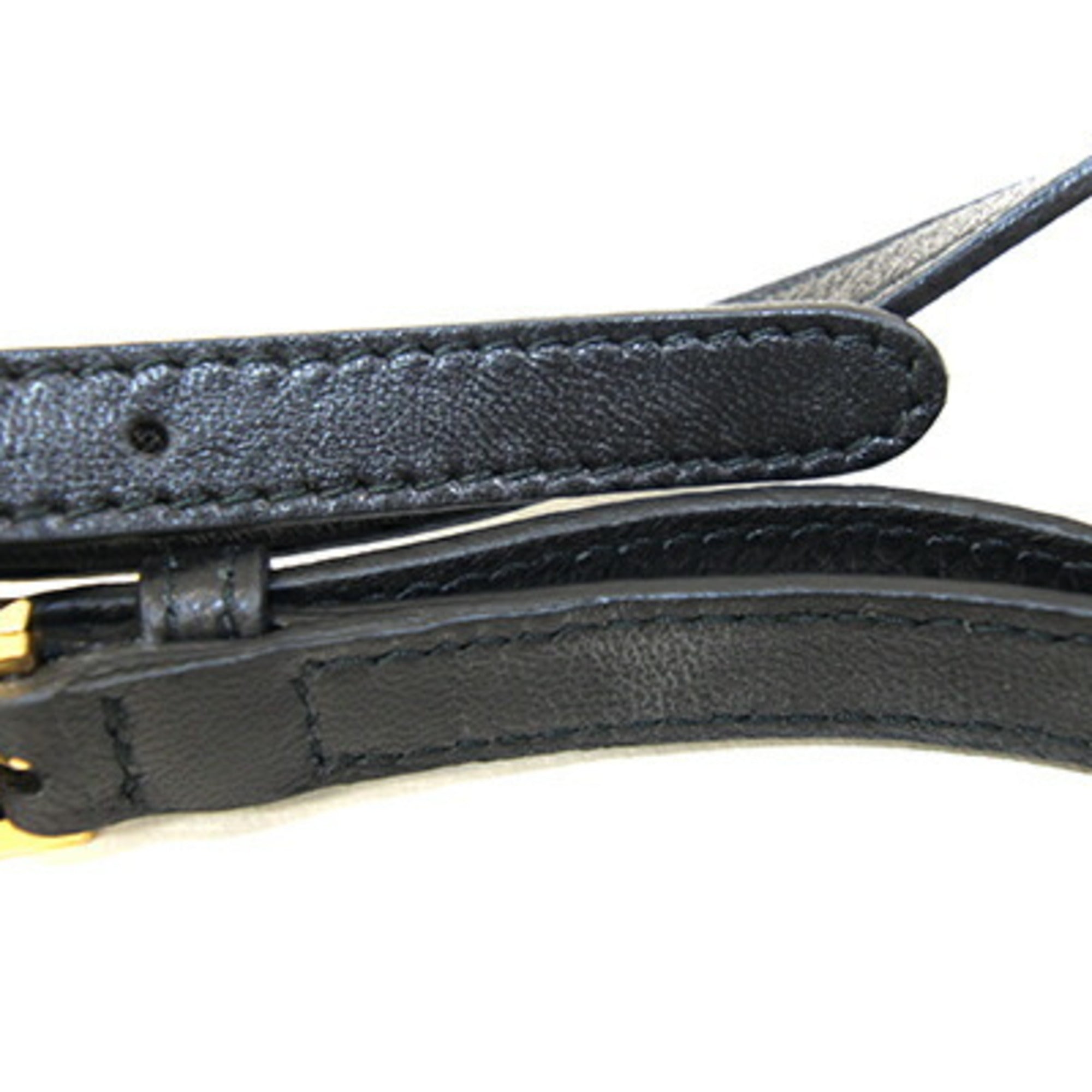 Miu Miu Matelasse Black Leather Pochette Shoulder Bag (Pre-Owned)