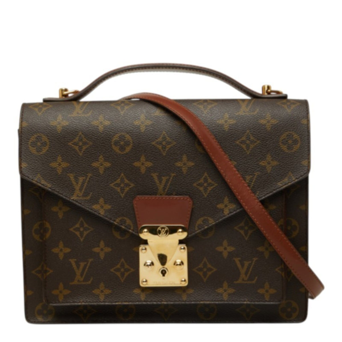 Louis Vuitton Monogram Brown Pvc Leather Handbag Shoulder Bag (Pre-Owned)