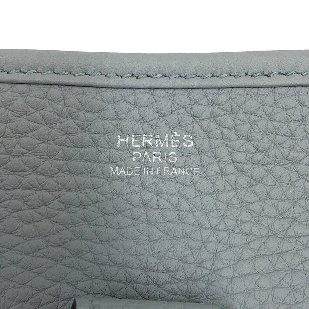Hermes Blue Gray Taurillon Clemence Leather Shoulder Bag (Pre-Owned)