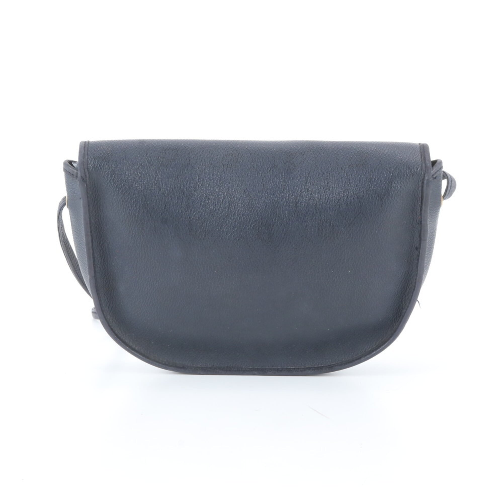 Christian Dior Navy Leather Handbag Shoulder Bag Tote Bag (Pre-Owned)