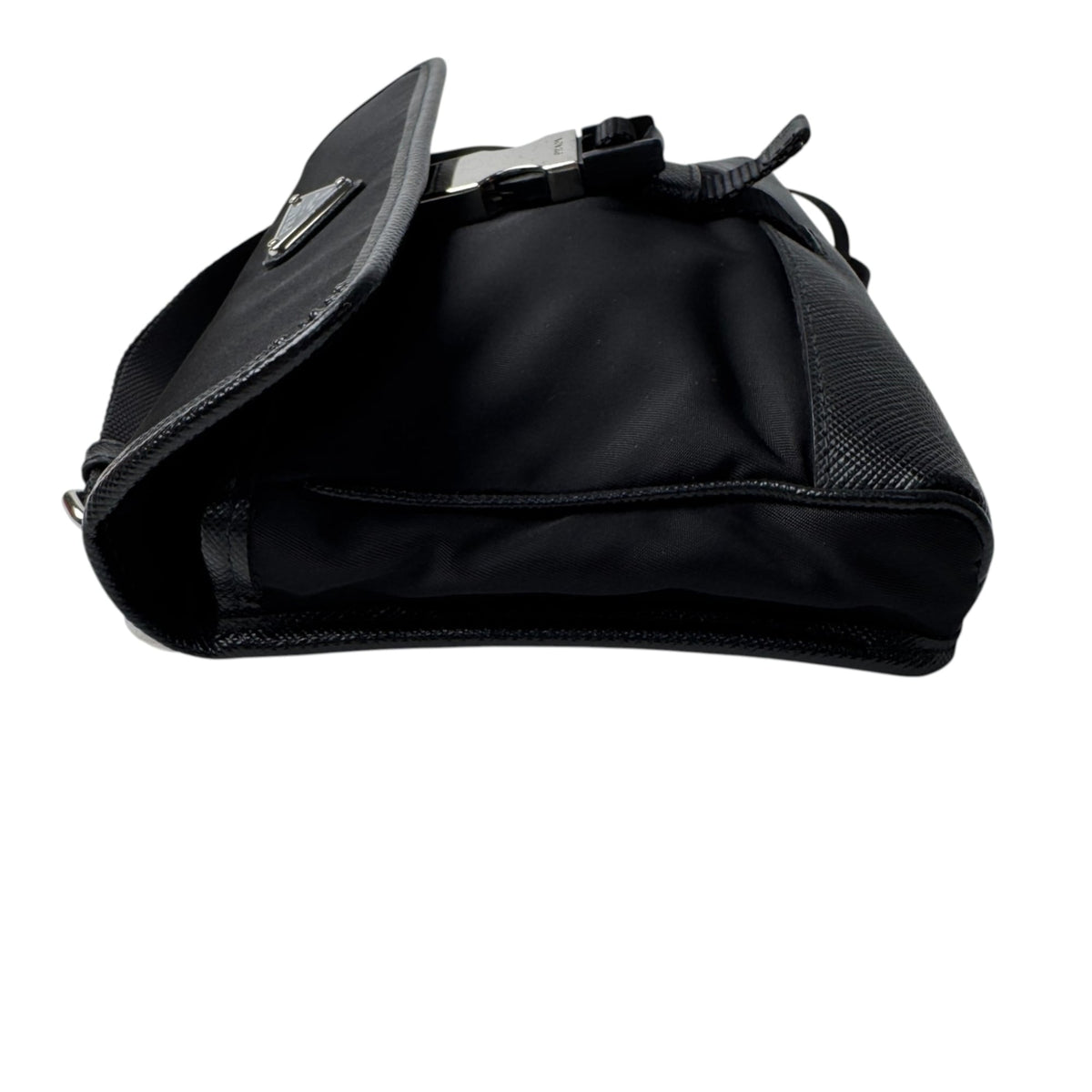 Prada Black Nylon Leather Shoulder Bag (Pre-Owned)