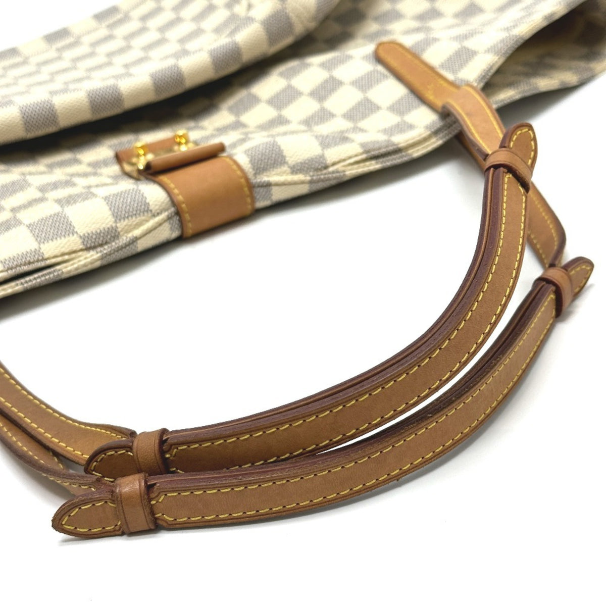Louis Vuitton White Damier Azur Shoulder Bag Tote Bag (Pre-Owned)