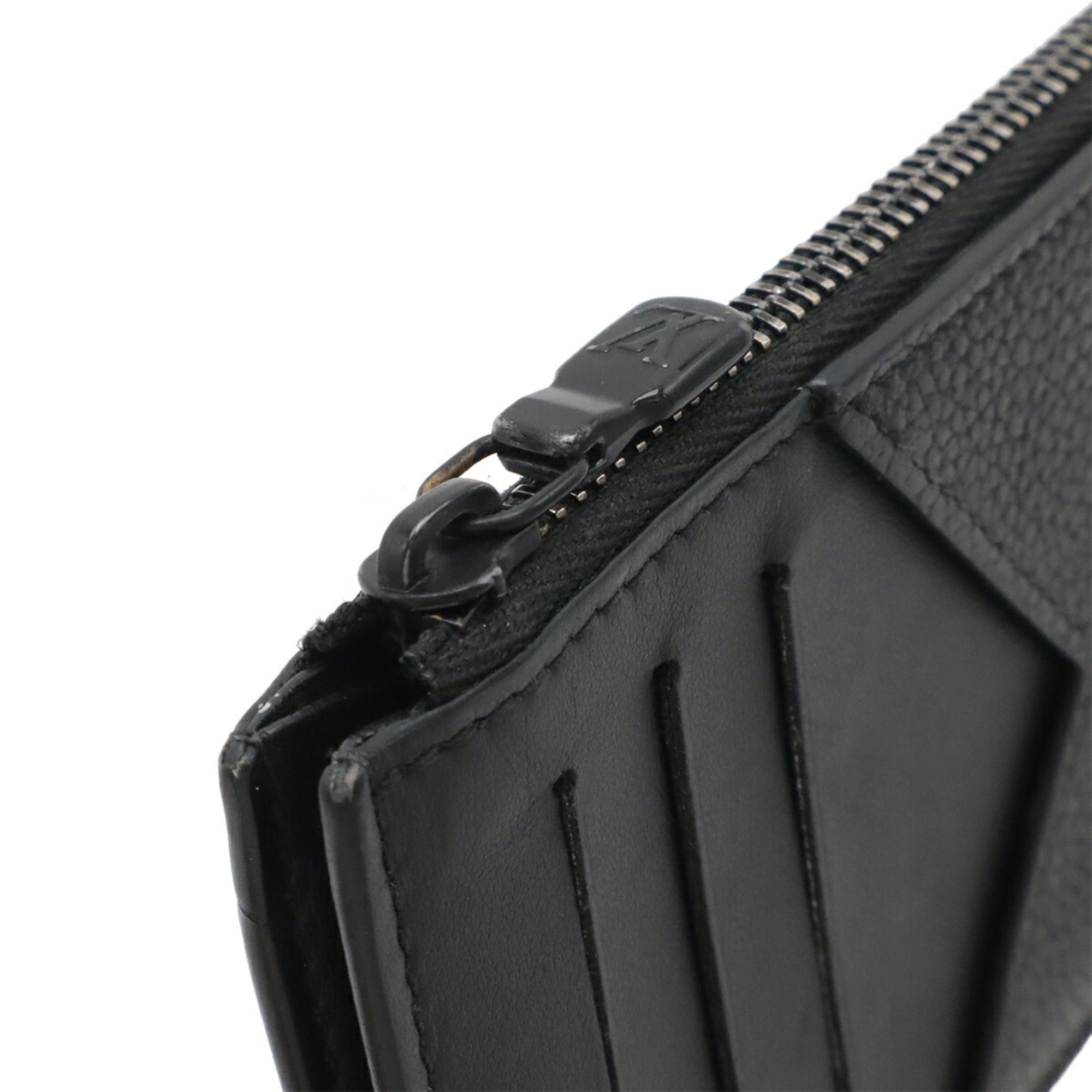 Louis Vuitton Black Noir Leather Coin Purse/Coin Case (Pre-Owned)
