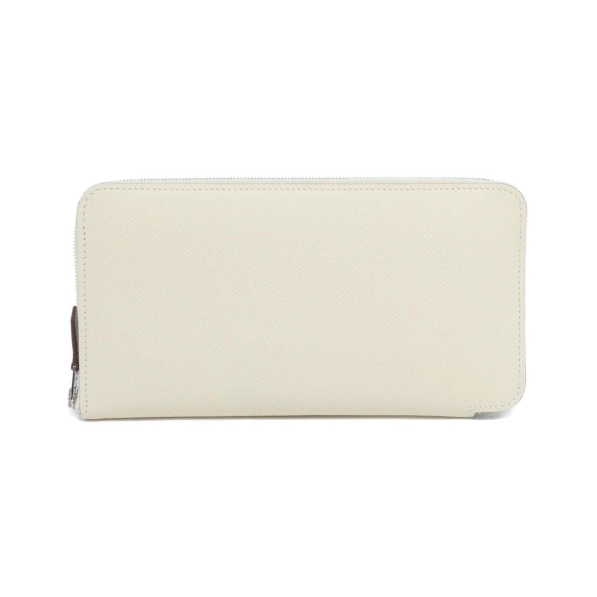 Hermes Rose Purple Epsom Leather Silk Long Wallet (Bi-Fold) (Pre-Owned)