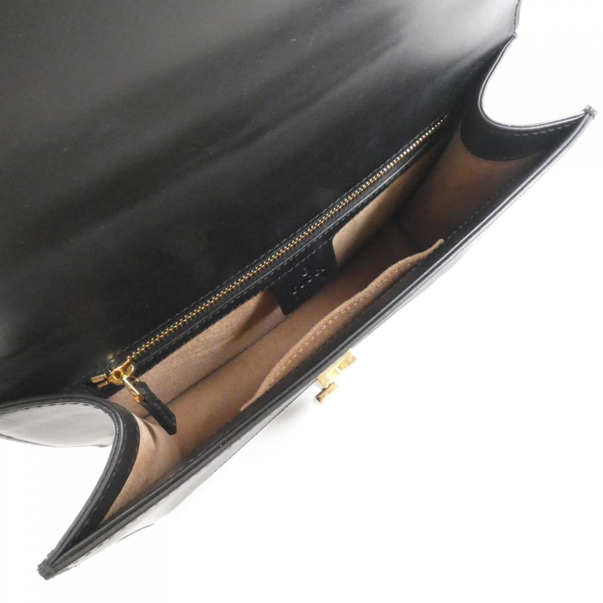 Gucci Black Leather Shoulder Bag (Pre-Owned)