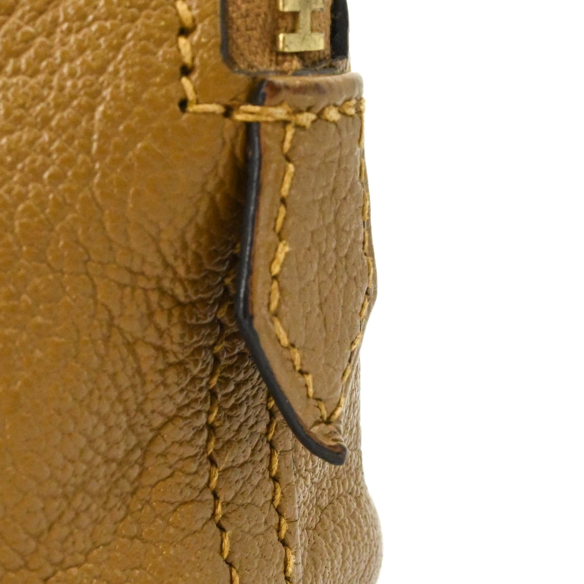 Hermes Brown Chevre Leather Handbag Shoulder Bag (Pre-Owned)