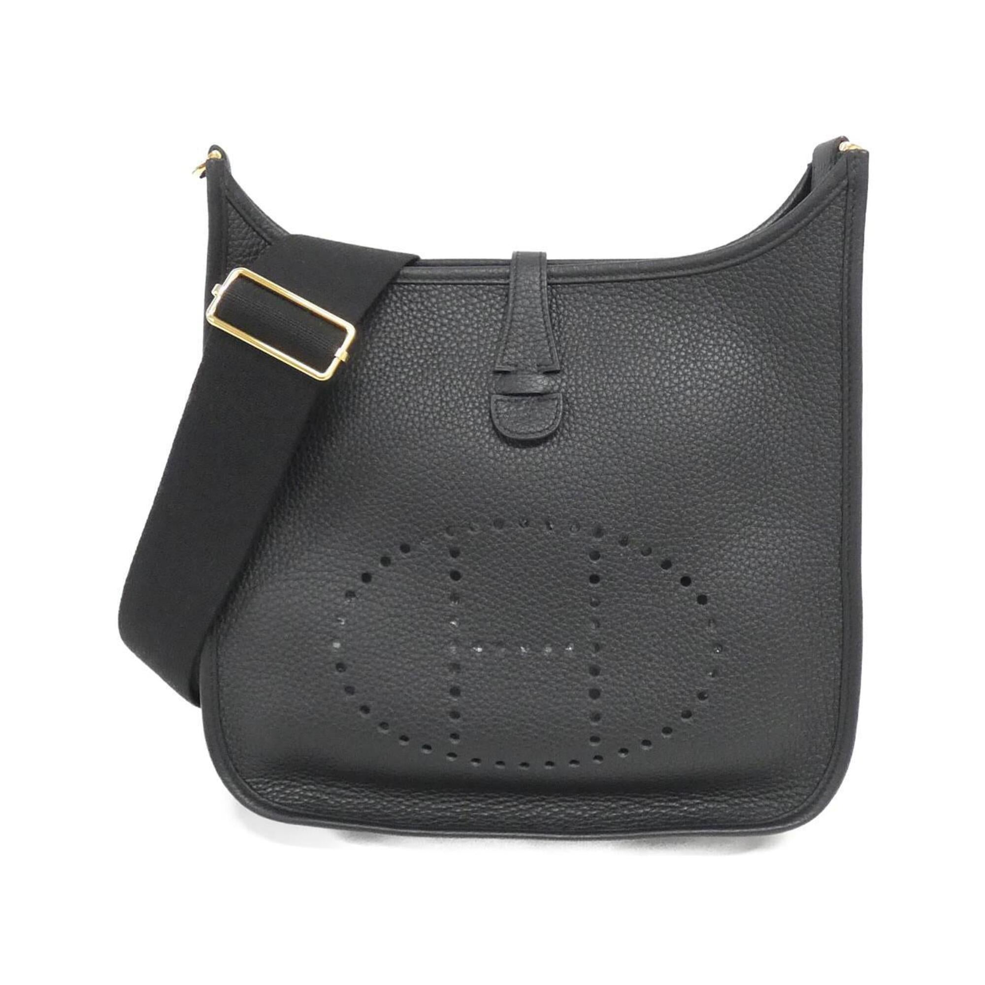 Hermes Black Taurillon Clemence Leather Shoulder Bag (Pre-Owned)