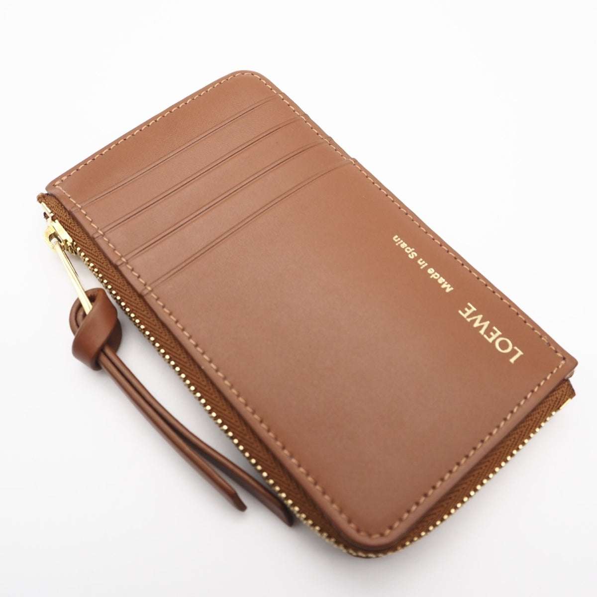 Loewe Brown Cream Canvas Leather Coin Purse/Coin Case (Pre-Owned)