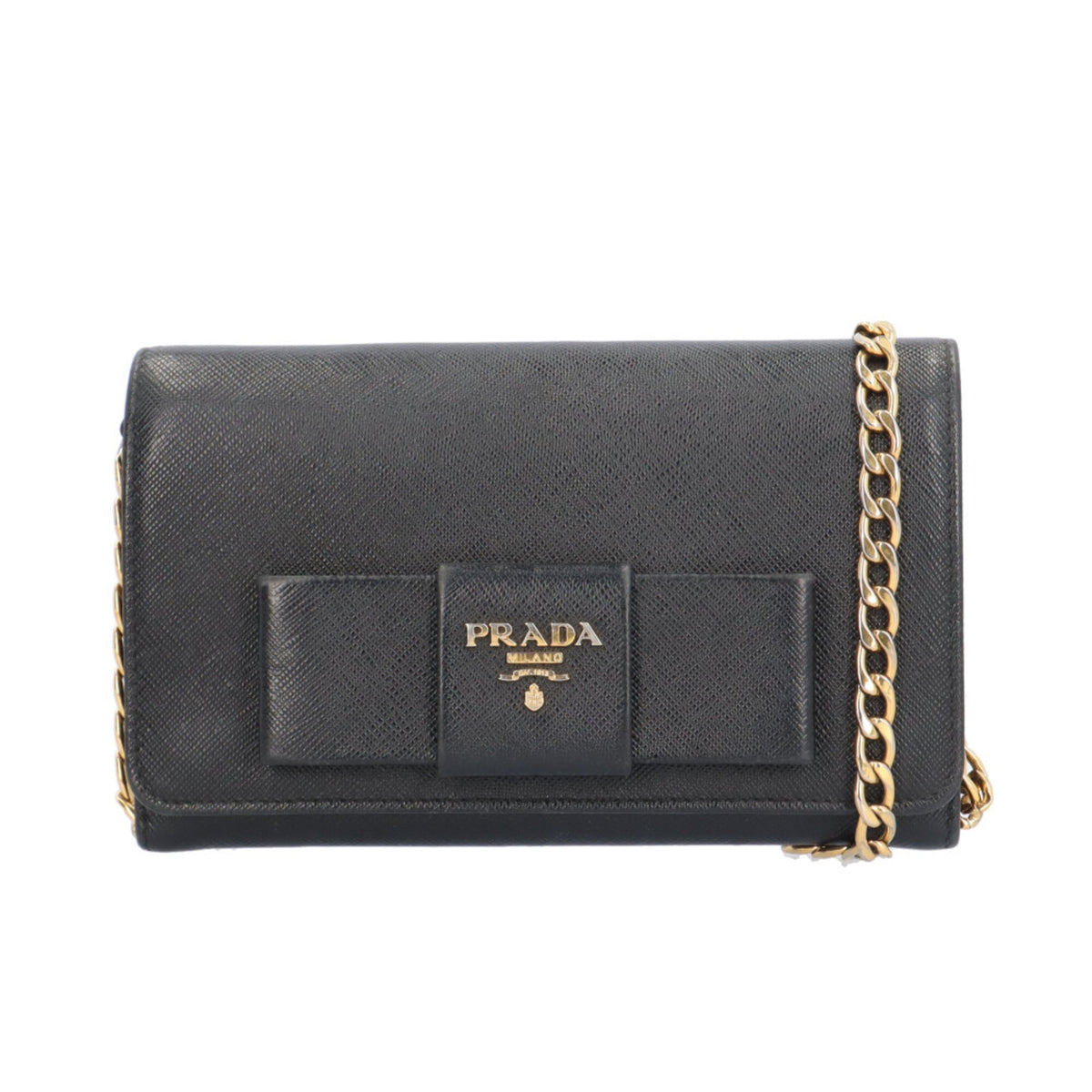 Prada Black Nero Leather Shoulder Bag (Pre-Owned)