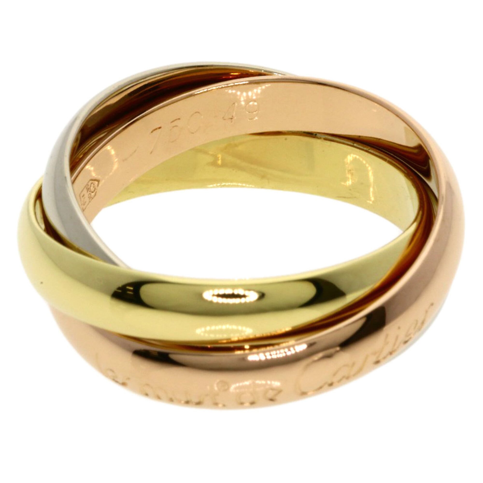 Cartier Trinity Pink White Yellow Band Ring (Pre-Owned)