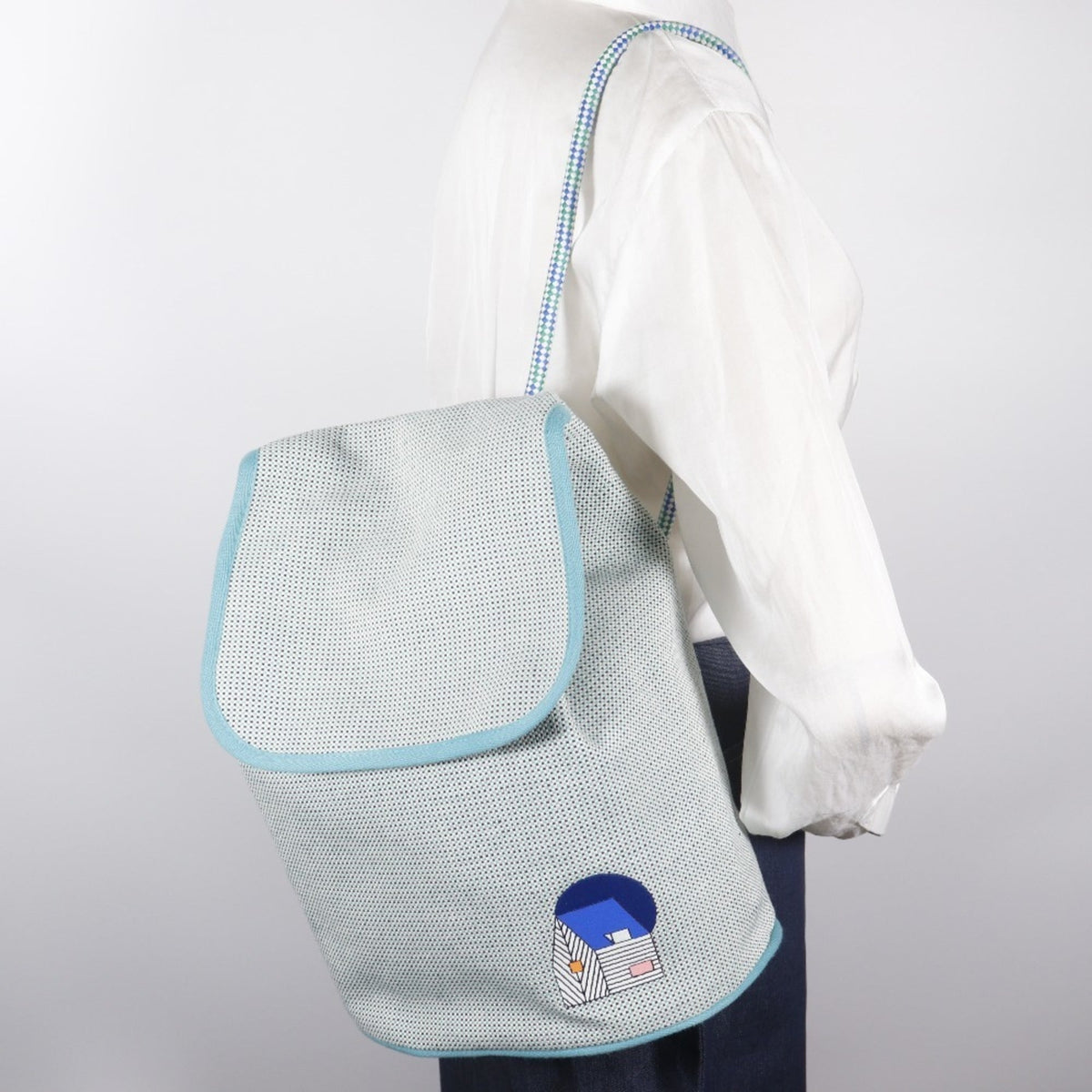 Hermes Blue Toile H Backpack (Pre-Owned)