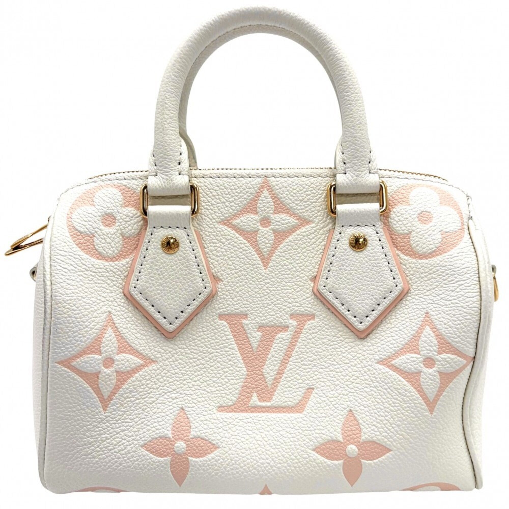 Louis Vuitton Cream Pink Monogram Empreinte Handbag Shoulder Bag (Pre-Owned)