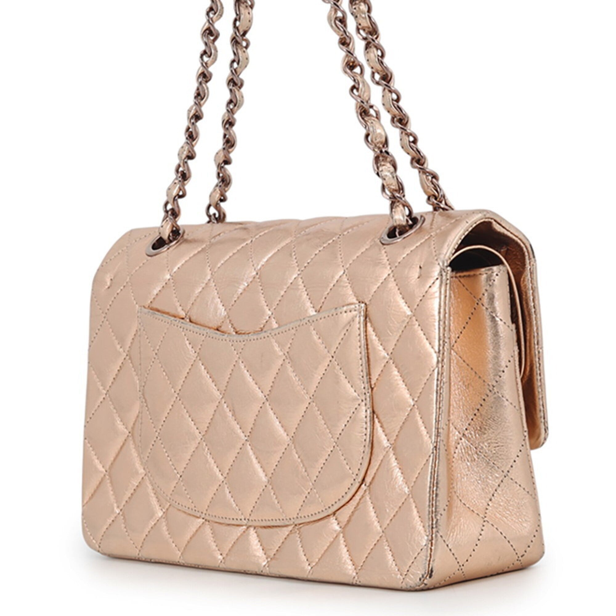 Chanel Gold Pink Handbag Shoulder Bag (Pre-Owned)