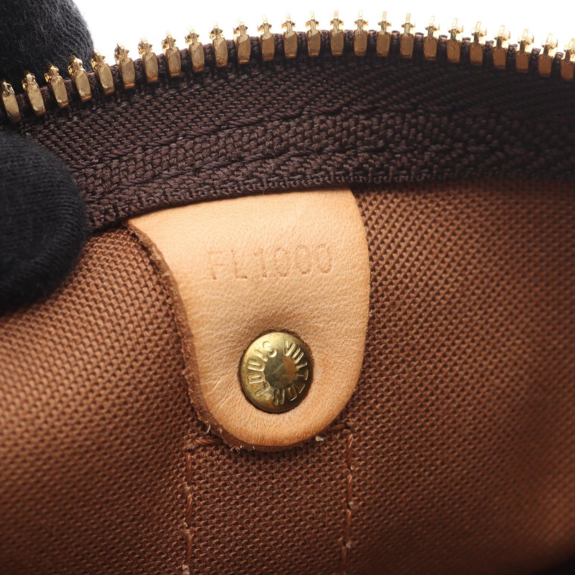 Louis Vuitton Brown Coated Canvas Leather Boston Bag Handbag (Pre-Owned)
