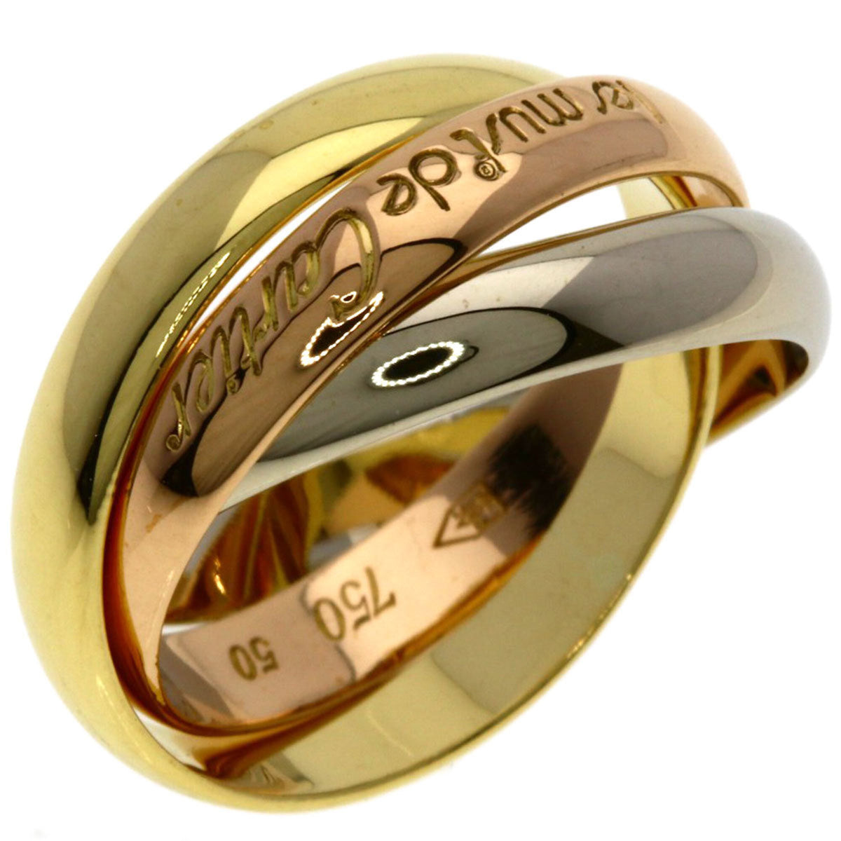 Cartier Trinity Yellow Gold (18K) Pink Gold (18K) White Gold (18K) Band Ring (Pre-Owned)