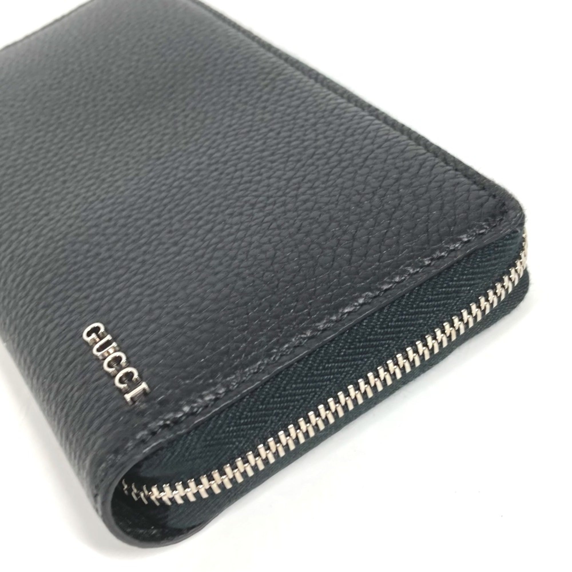 Gucci Black Leather Long Wallet (Bi-Fold) (Pre-Owned)