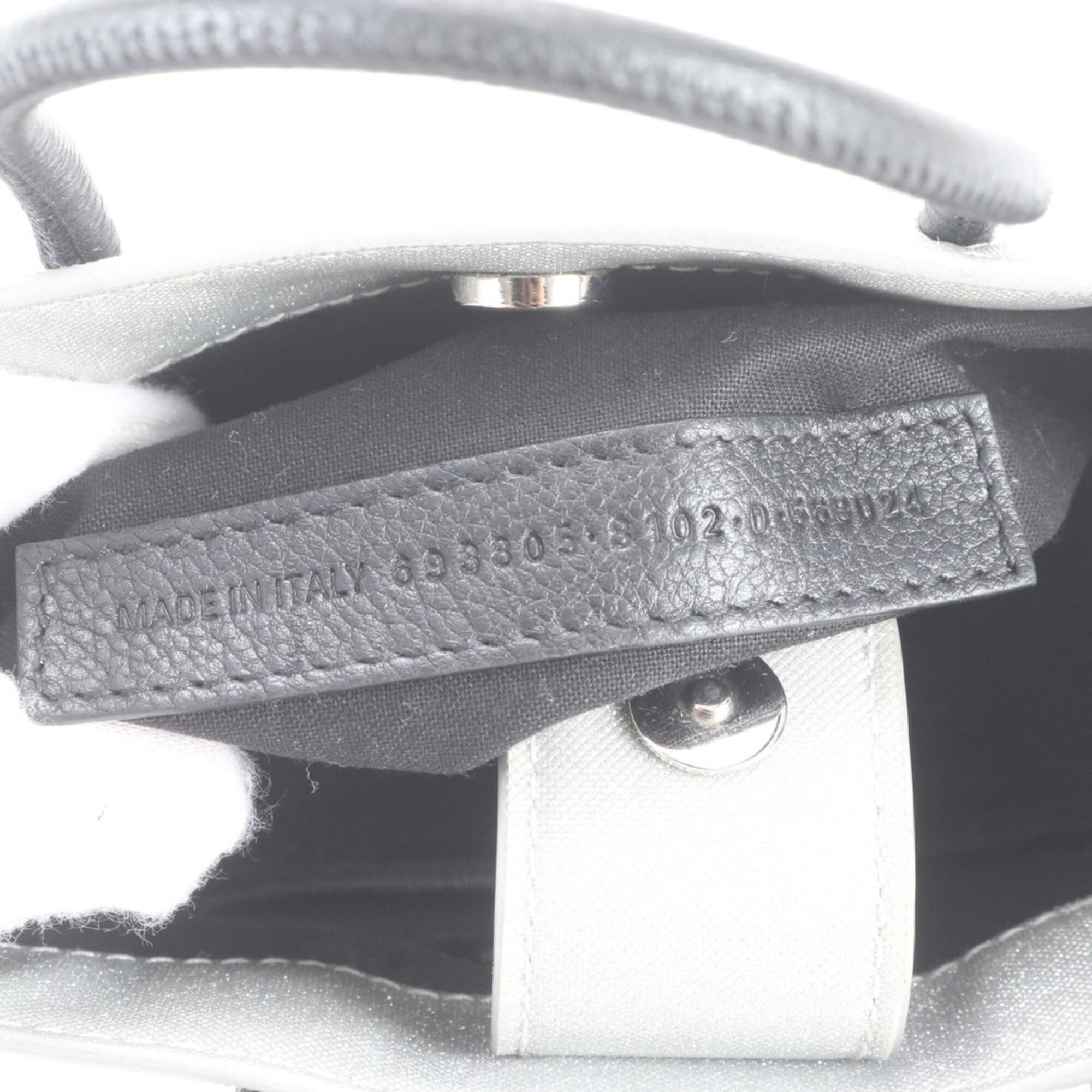 Balenciaga Black Silver Handbag Shoulder Bag (Pre-Owned)