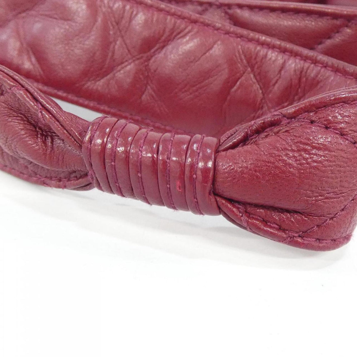 Chanel Bordeaux Leather Shoulder Bag (Pre-Owned)