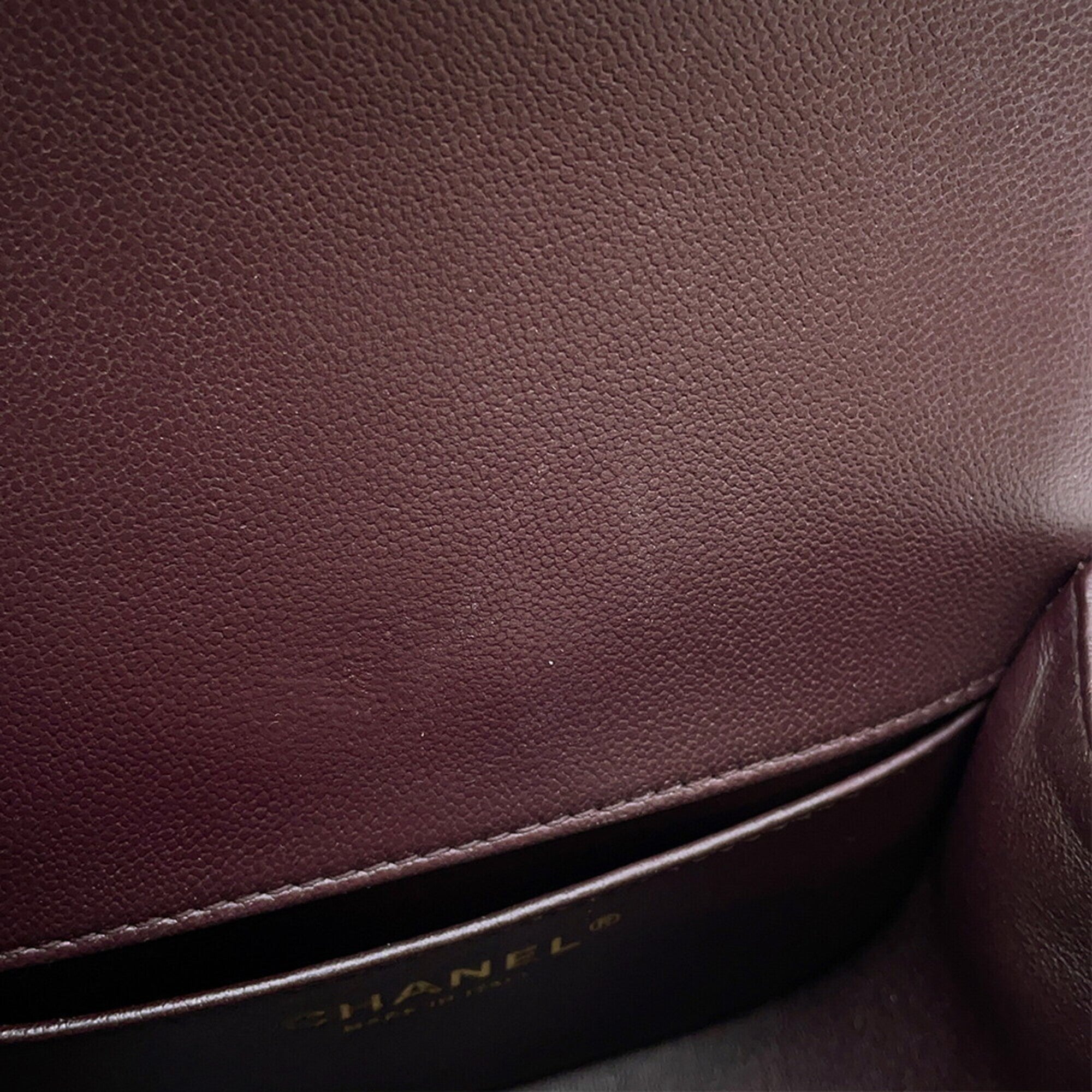 Chanel Brown Grained Calfskin Shoulder Bag (Pre-Owned)