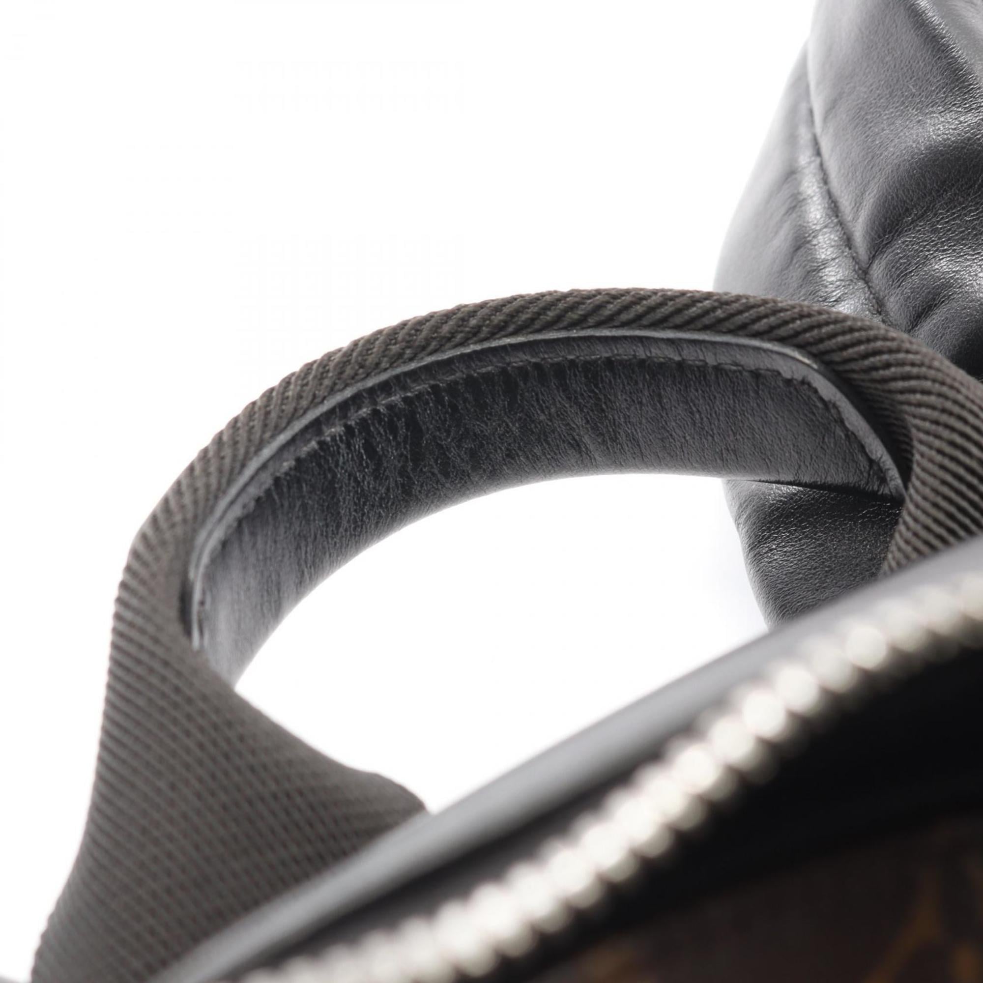 Louis Vuitton Black Brown Monogram Macassar Coated Canvas Leather Backpack (Pre-Owned)