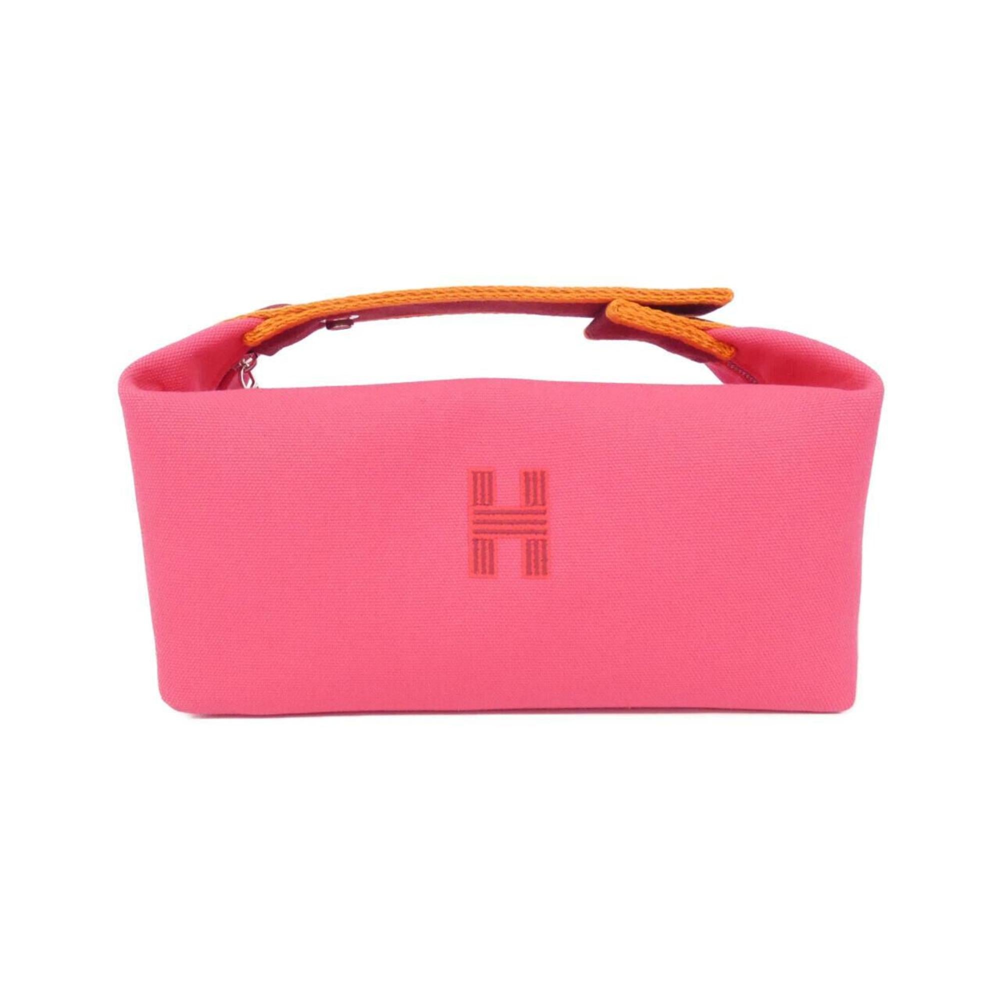 Hermes Pink Canvas Pouch (Pre-Owned)