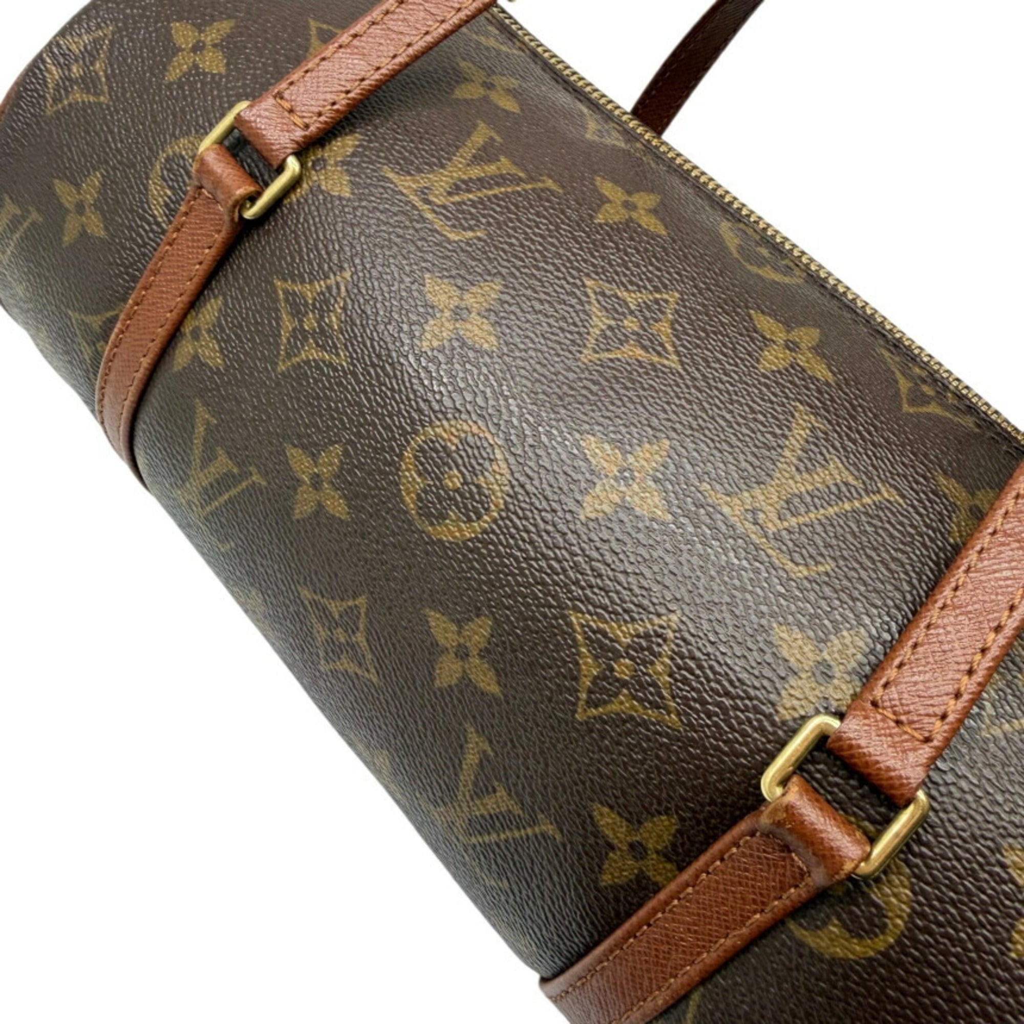 Louis Vuitton Brown Monogram Boston Bag Handbag Tote Bag (Pre-Owned)