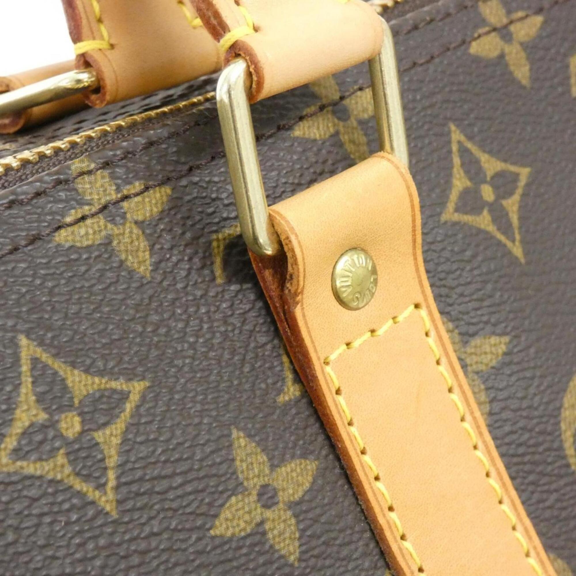 Louis Vuitton Monogram Marron Coated Canvas Boston Bag (Pre-Owned)