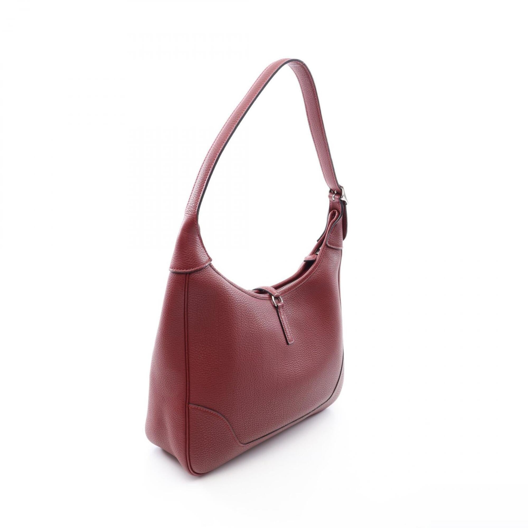 Hermes Bordeaux Rouge H Togo Leather Handbag Shoulder Bag (Pre-Owned)