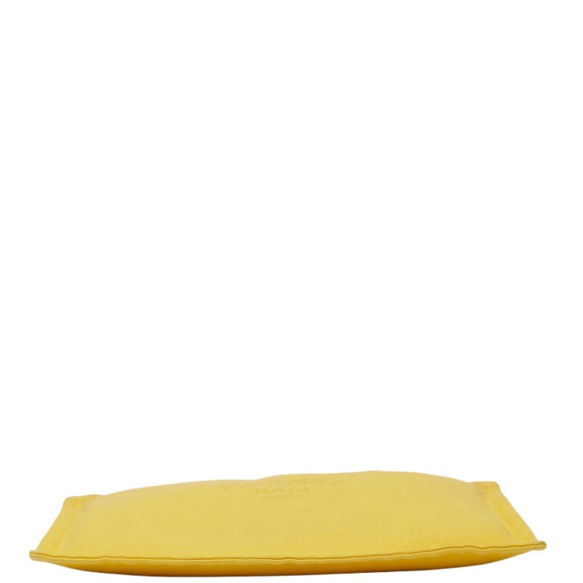 Hermes Yellow Canvas Clutch Bag Pouch (Pre-Owned)