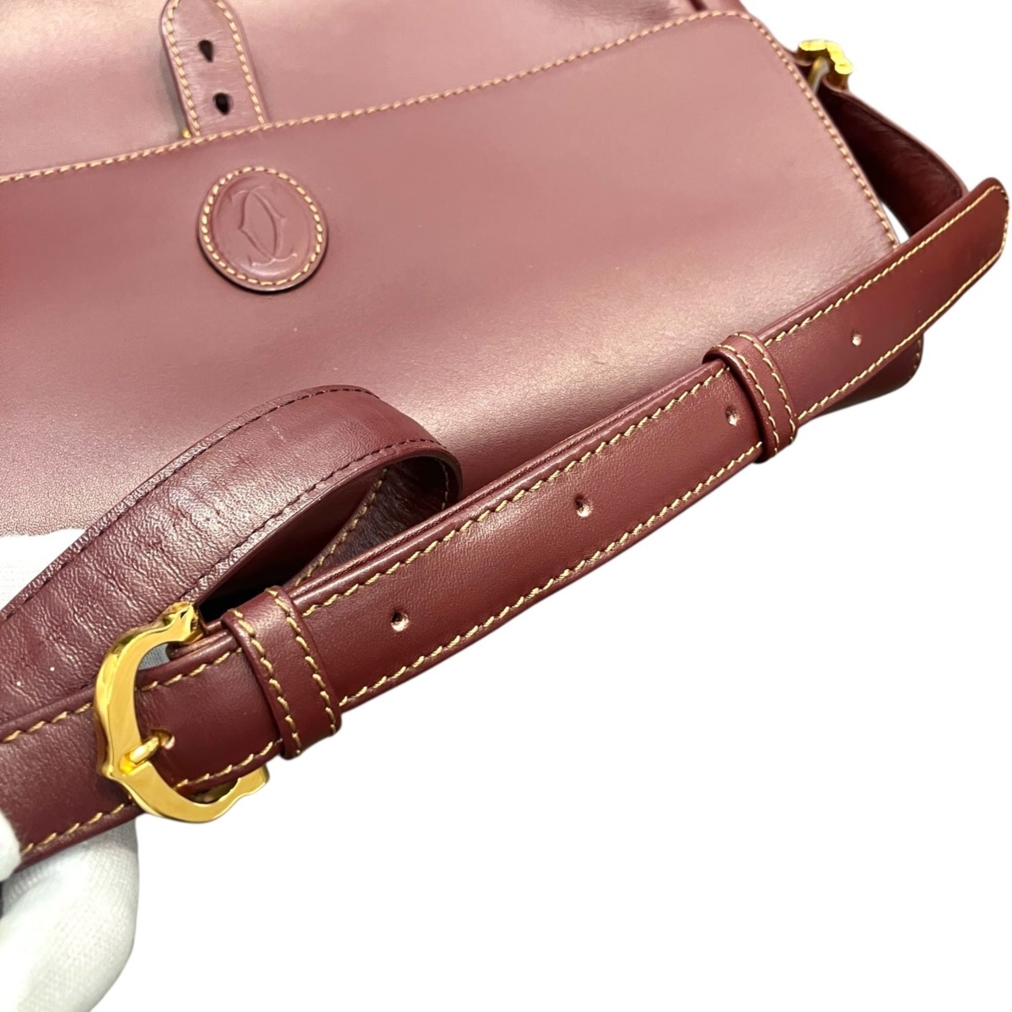 Cartier Must Leather Shoulder Bag (Pre-Owned)