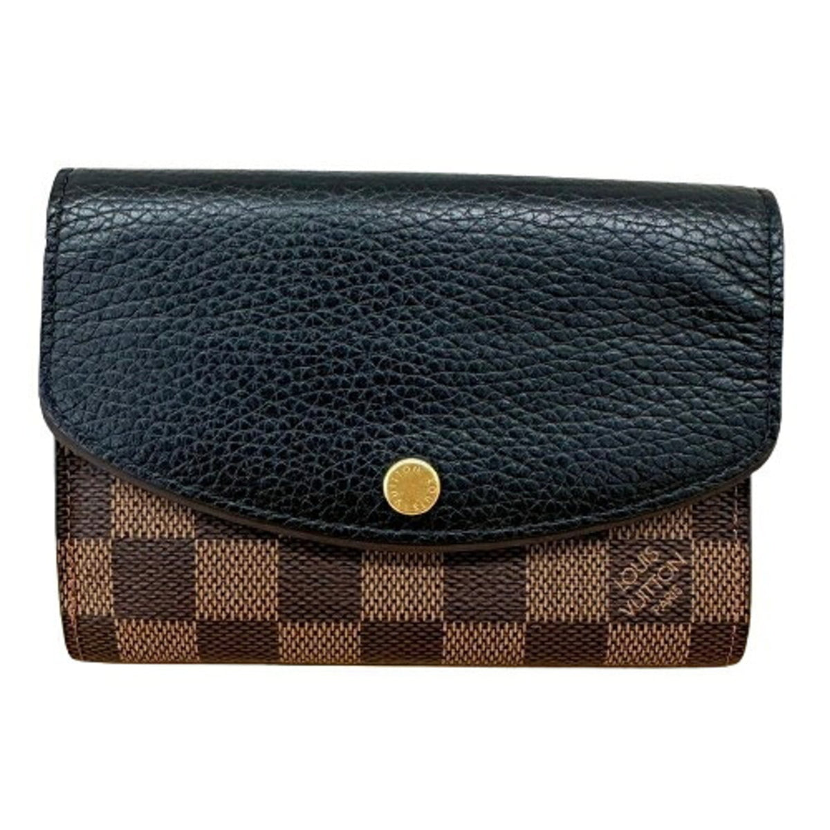 Louis Vuitton Damier Brown Leather Wallet (Bi-Fold) (Pre-Owned)