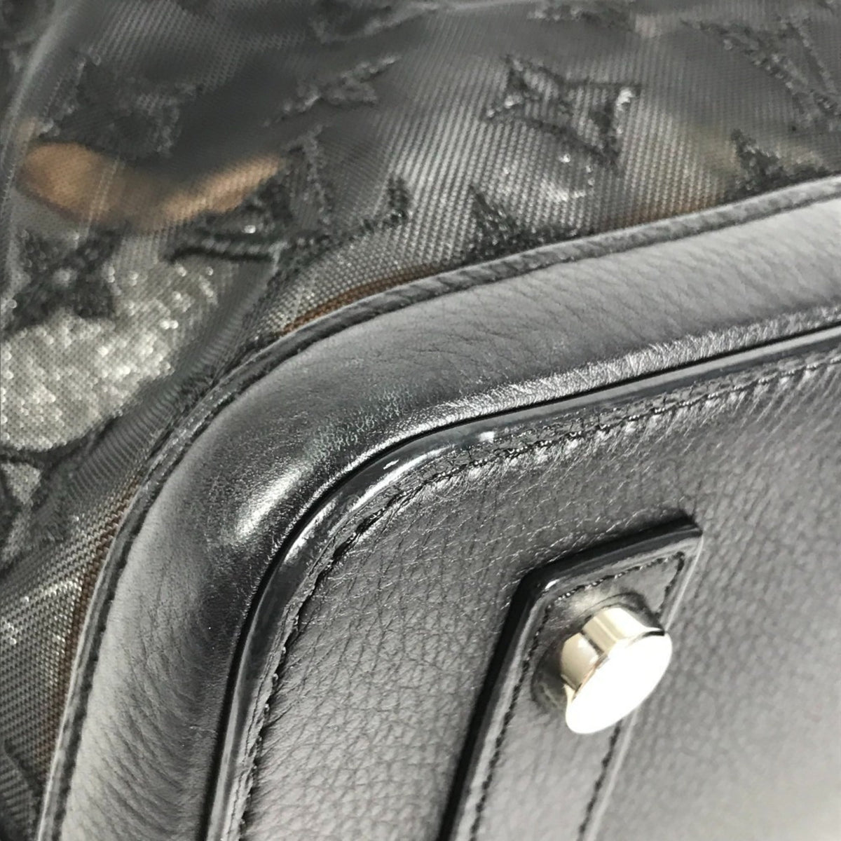 Louis Vuitton Black Monogram Handbag Tote Bag (Pre-Owned)