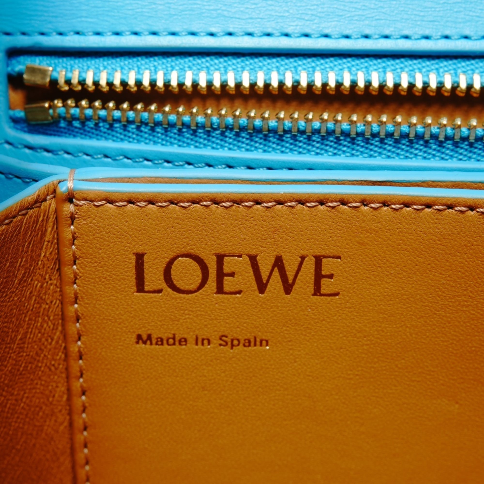Loewe Blue Leather Shoulder Bag (Pre-Owned)