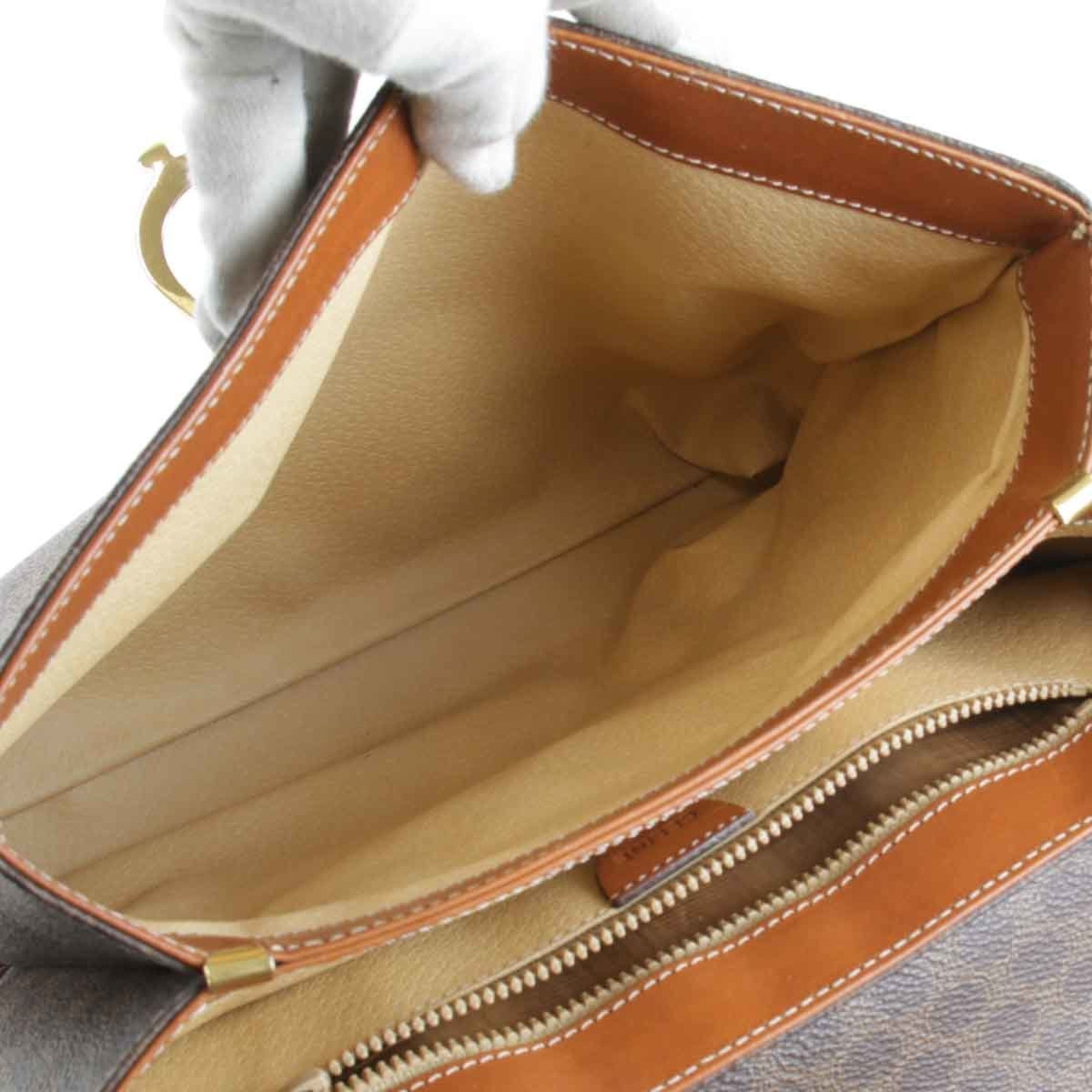 Celine Brown Leather Pvc Handbag (Pre-Owned)