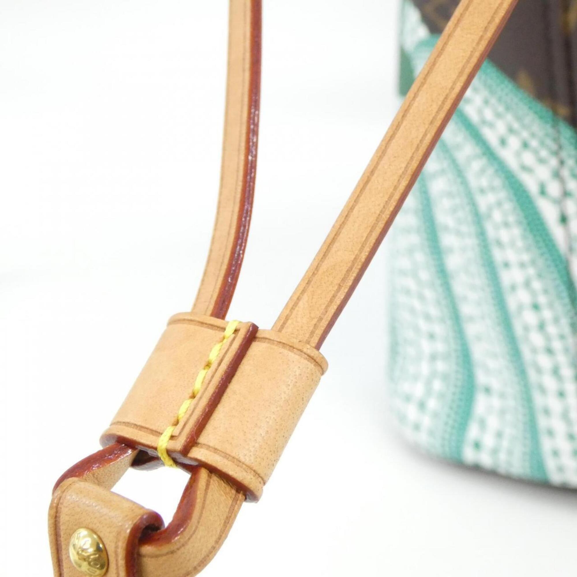 Louis Vuitton Marron Coated Canvas Handbag Pouch (Pre-Owned)