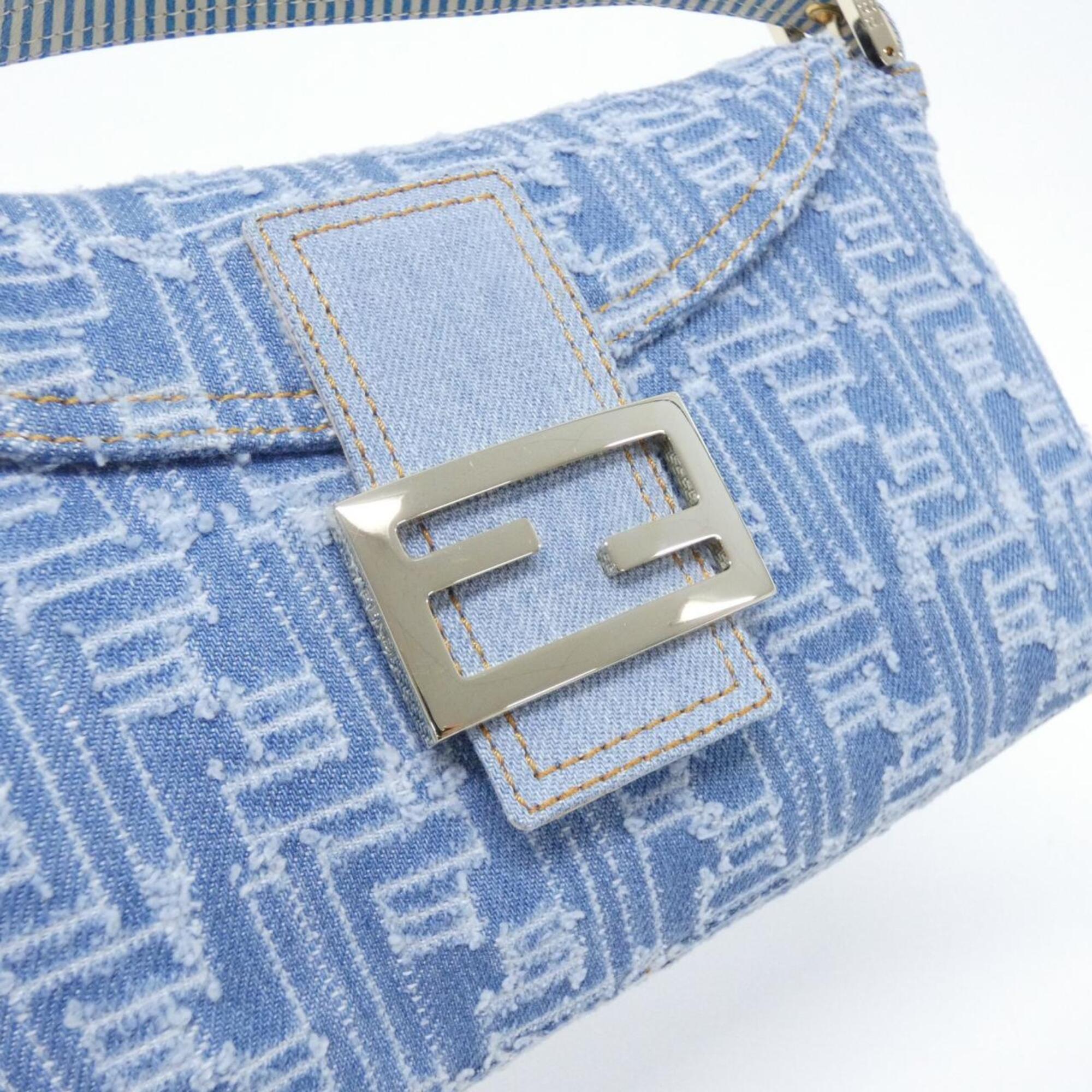 Fendi Blue Denim Shoulder Bag (Pre-Owned)