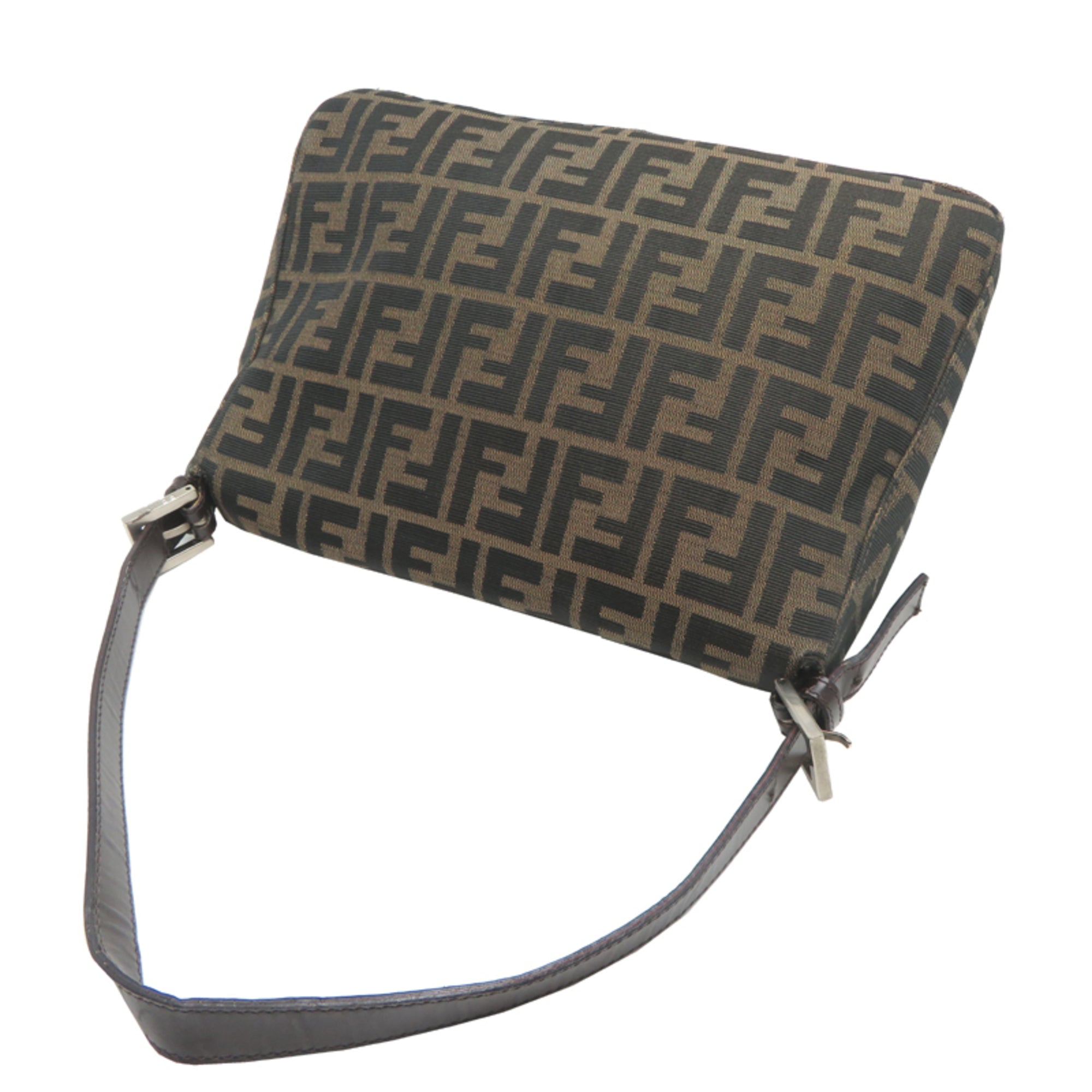 Fendi Brown Canvas Leather Handbag (Pre-Owned)