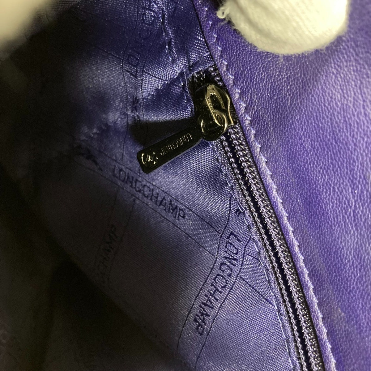 Longchamp Purple Handbag Tote Bag (Pre-Owned)