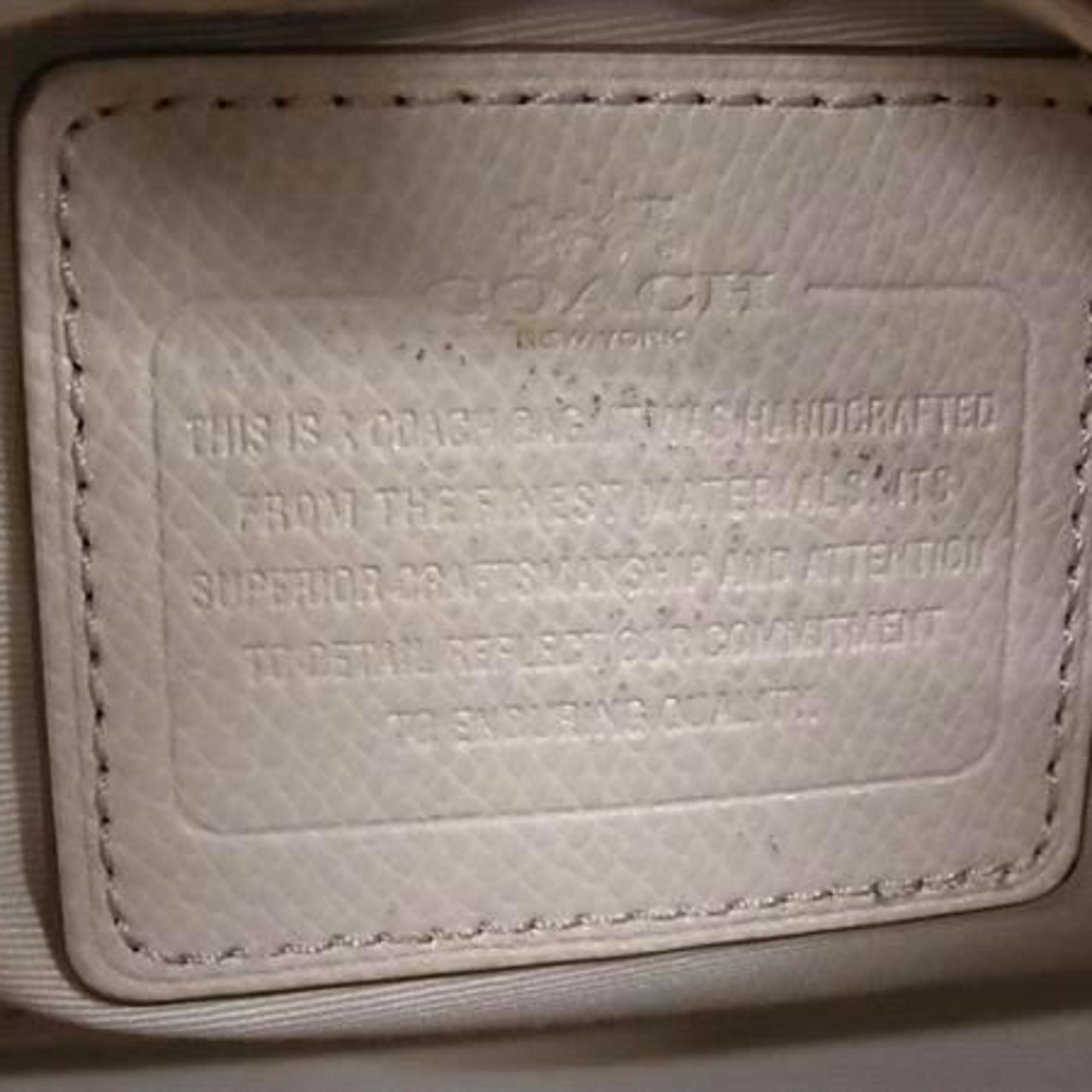 Coach Beige Ivory Pvc Leather Handbag Shoulder Bag Tote Bag (Pre-Owned)