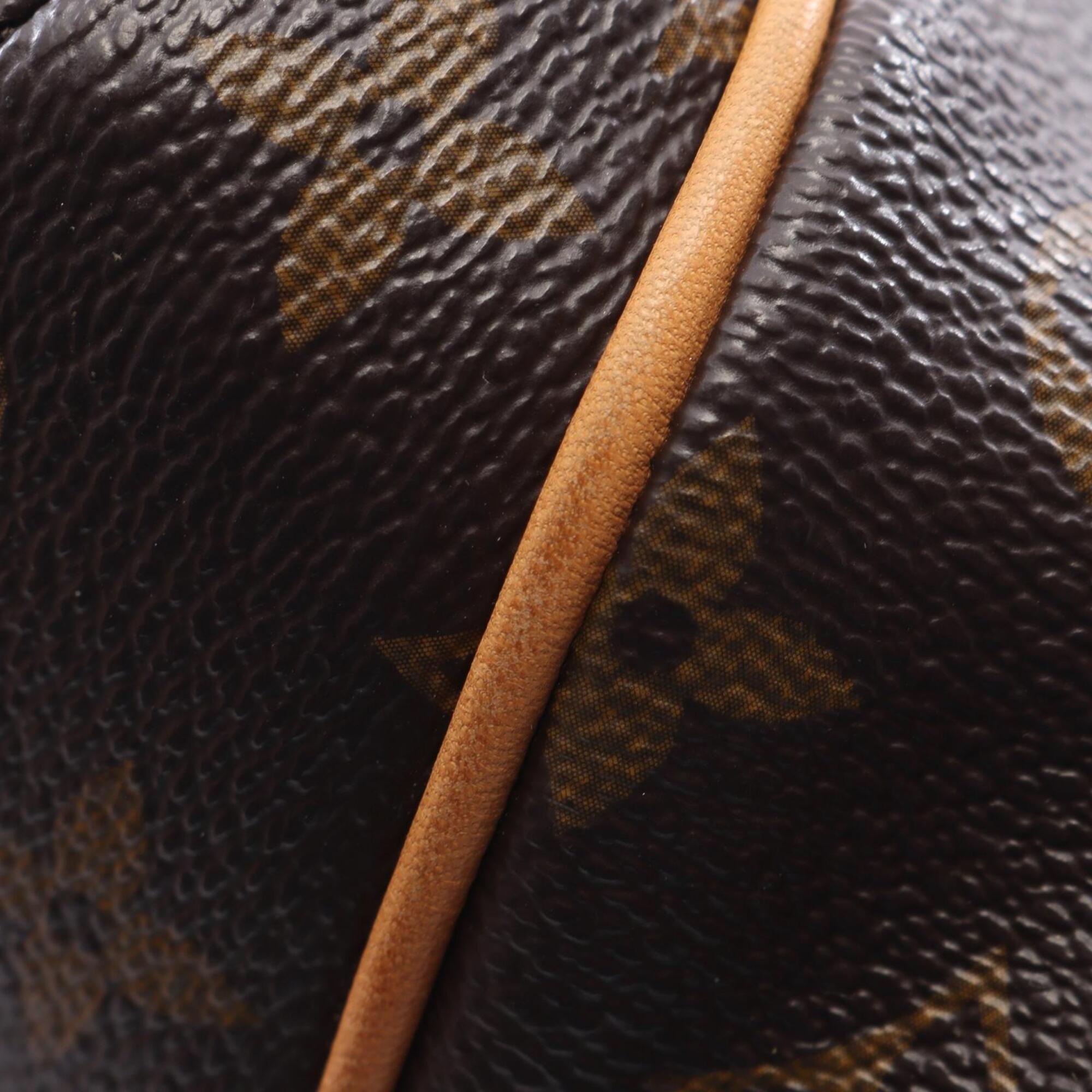 Louis Vuitton Brown Coated Canvas Leather Handbag Tote Bag (Pre-Owned)